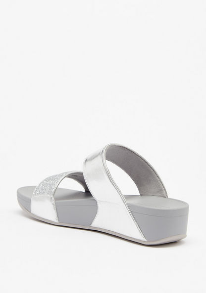 Le Confort Glitter Textured Slip-On Flatform Heeled Sandals-Women%27s Heel Sandals-image-2
