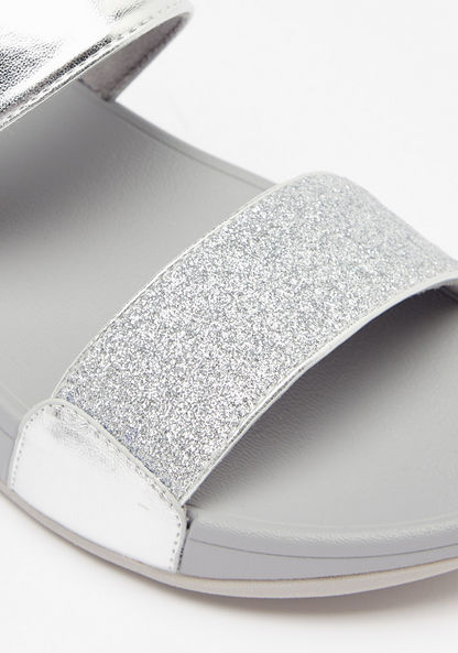 Le Confort Glitter Textured Slip-On Flatform Heeled Sandals-Women%27s Heel Sandals-image-6