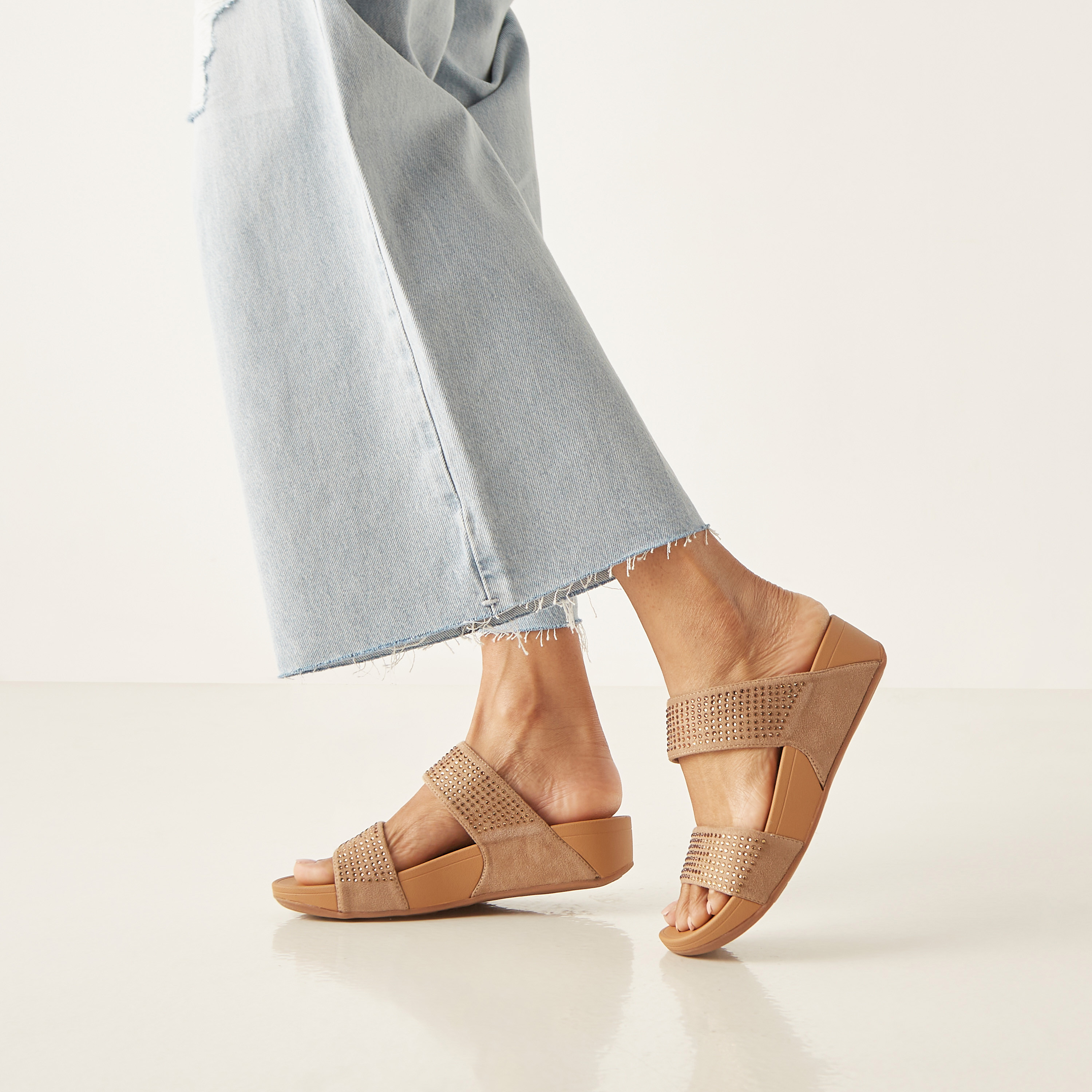 Tan slip cheap on sandals