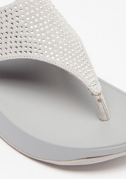 Le Confort Embellished Slip-On Thong Sandals-Women%27s Flat Sandals-image-6