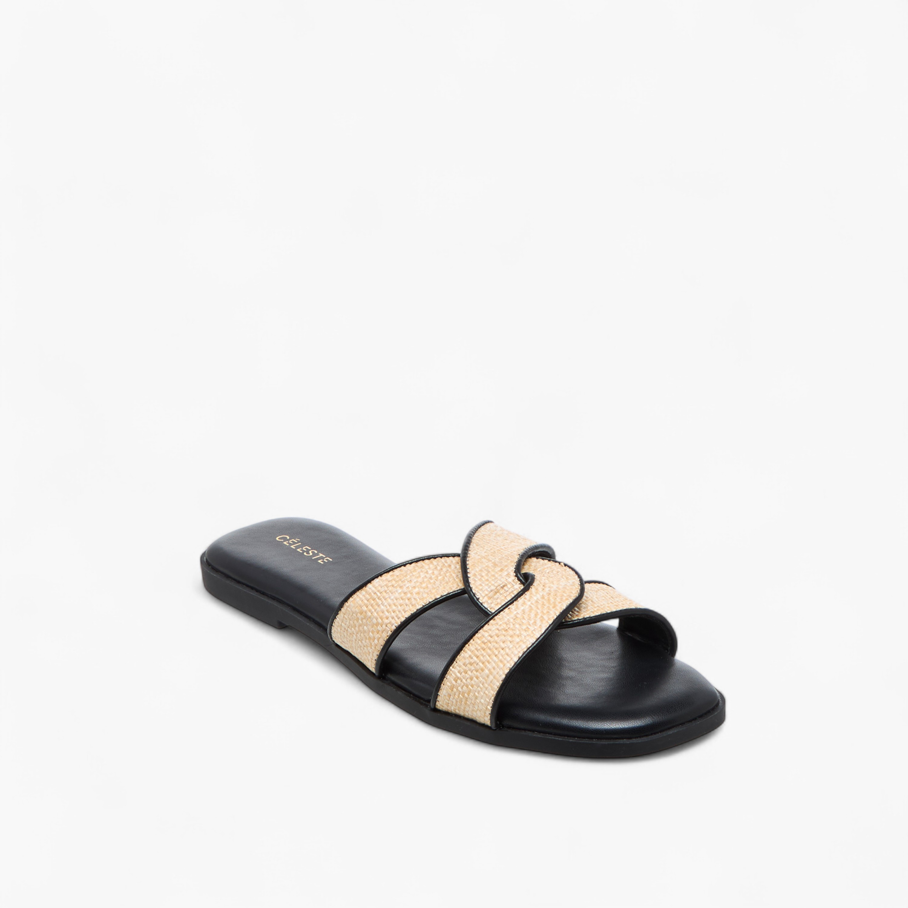 صندل نسائي مسطح بارز الملمس وسهل الارتداء من سيليست-women-shoes-flats-sandals-image-2