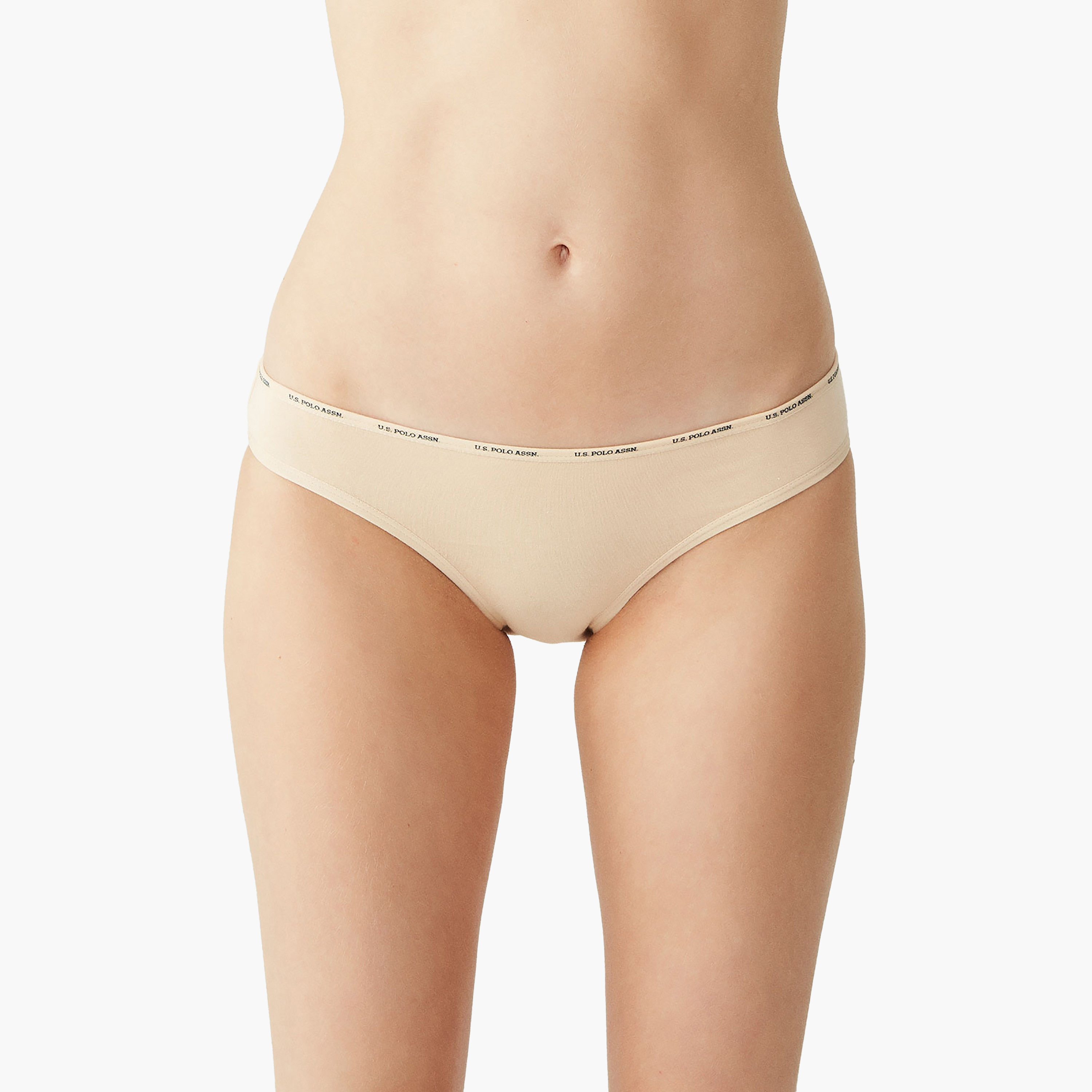 مجموعة من 5 سراويل داخلية نسائية متعددة الألوان من يو اس بولو أسسن-women-clothing-lingerie-panties-image-4