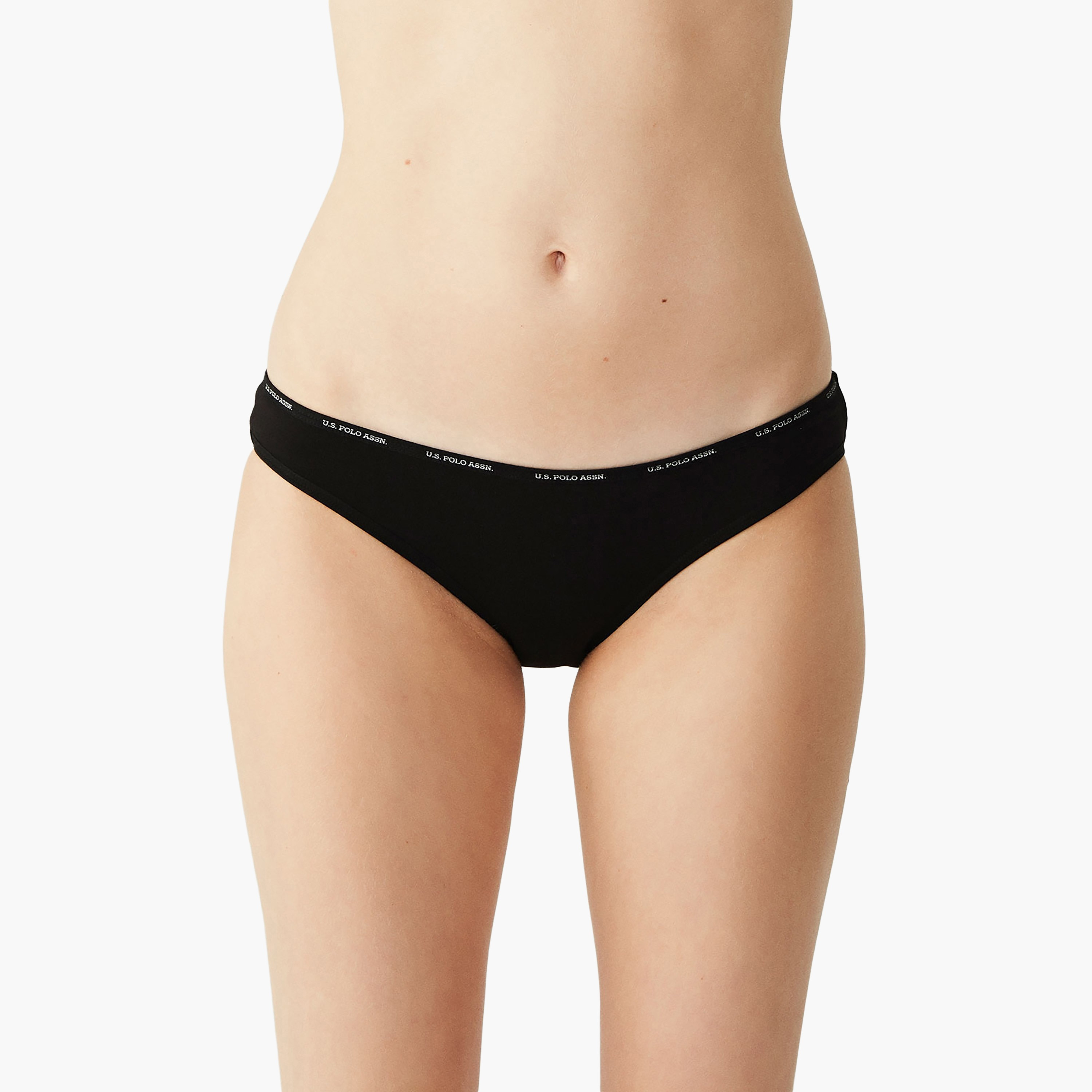 مجموعة من 5 سراويل داخلية نسائية متعددة الألوان من يو اس بولو أسسن-women-clothing-lingerie-panties-image-40