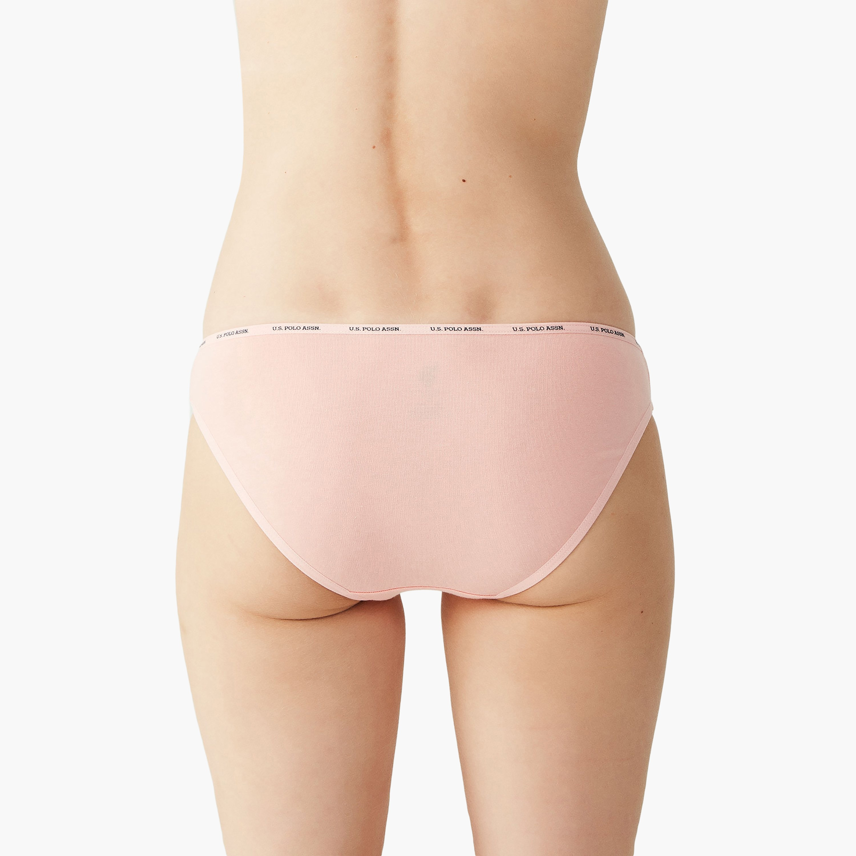 Pack of 5 U.S. Polo Assn. Women Multicolour Brand Print Waistband Slip Briefs-women-clothing-lingerie-panties-image-4
