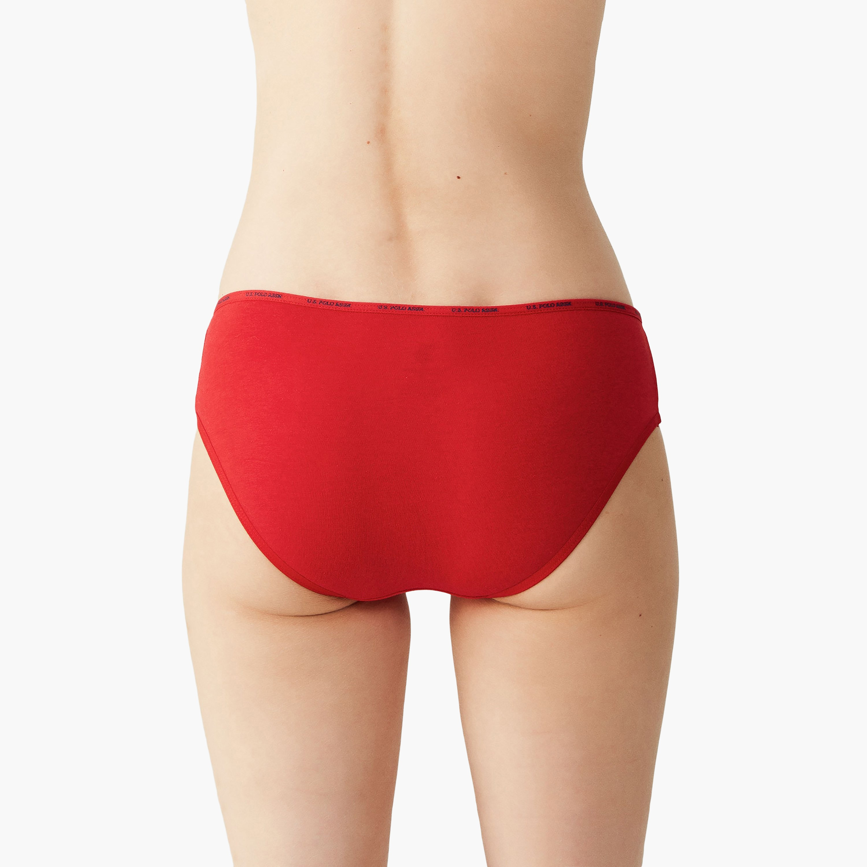 Pack of 5 U.S. Polo Assn. Women Multicolour Brand Print Waistband Slip Briefs-women-clothing-lingerie-panties-image-6