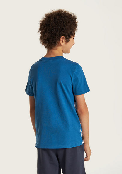 PUMA Printed T-shirt with Crew Neck and Short Sleeves-Tops-image-4