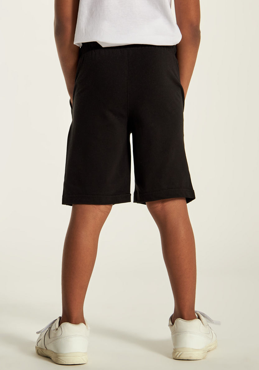 PUMA Logo Print Shorts with Drawstring Closure and Pockets-Shorts-image-3