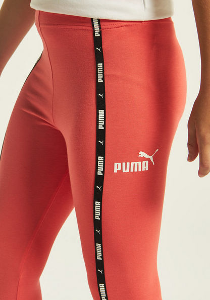 PUMA Logo Print Leggings with Elasticated Waistband-Leggings-image-2