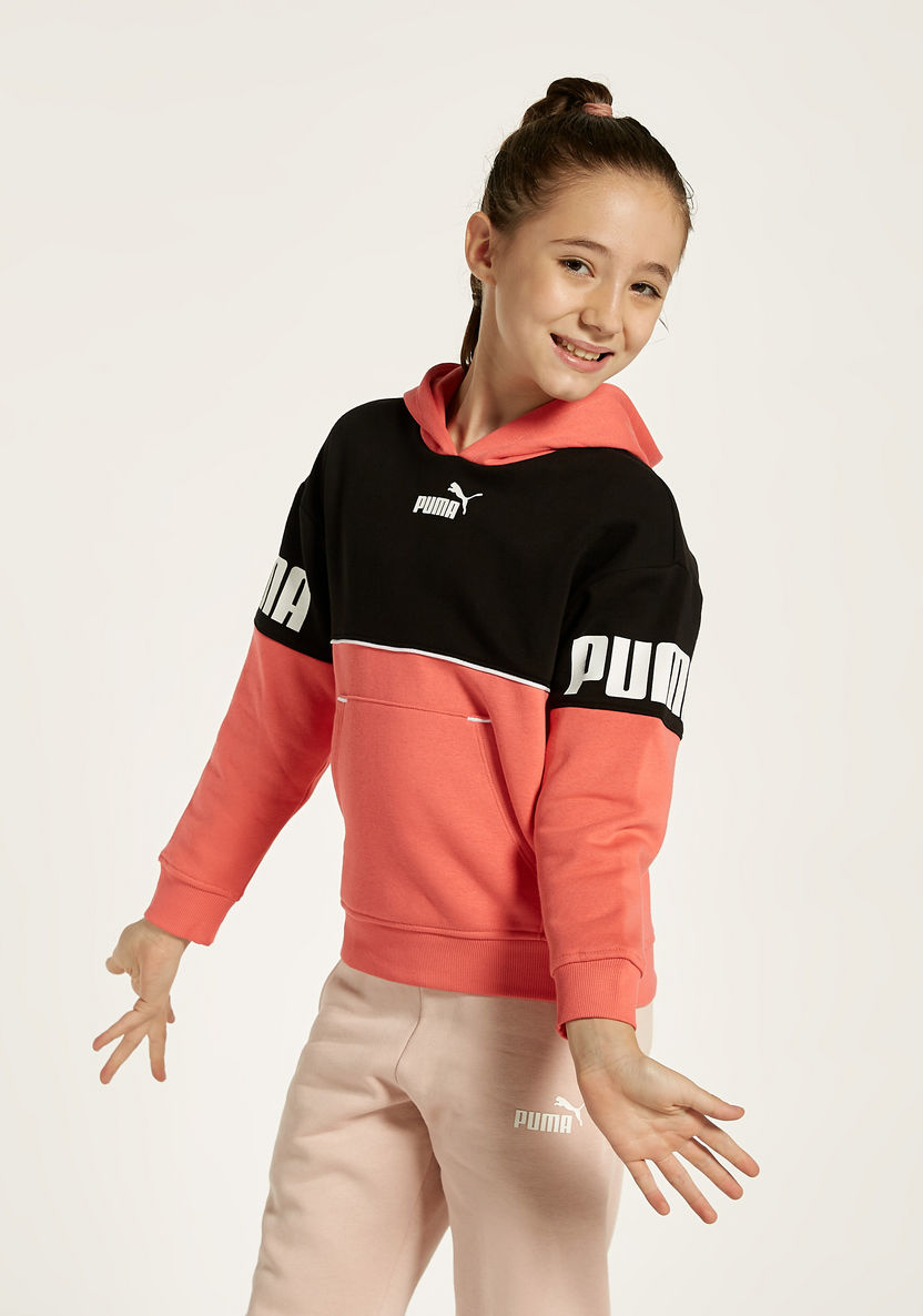 PUMA Colourblock Sweatshirt with Long Sleeves and Hood-Tops-image-1