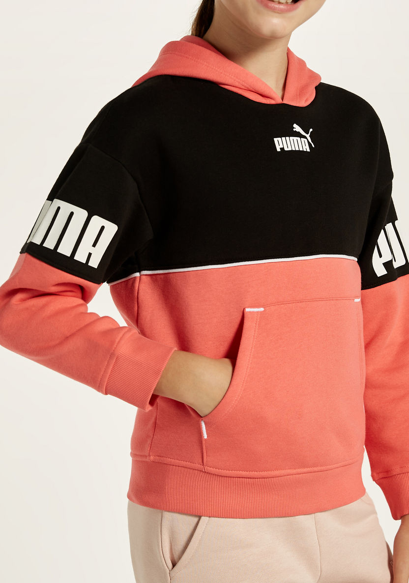 PUMA Colourblock Sweatshirt with Long Sleeves and Hood-Tops-image-2