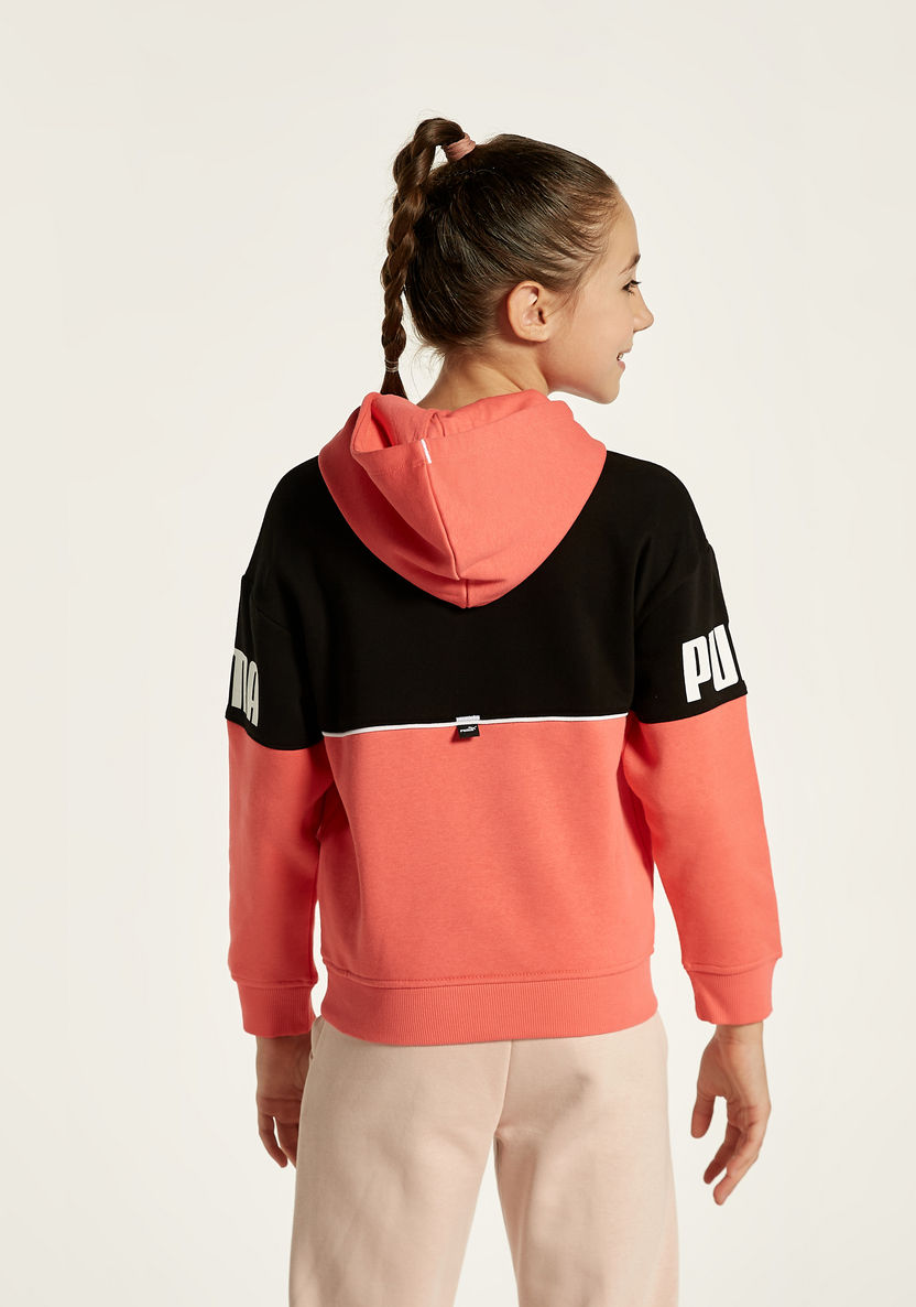 PUMA Colourblock Sweatshirt with Long Sleeves and Hood-Tops-image-3