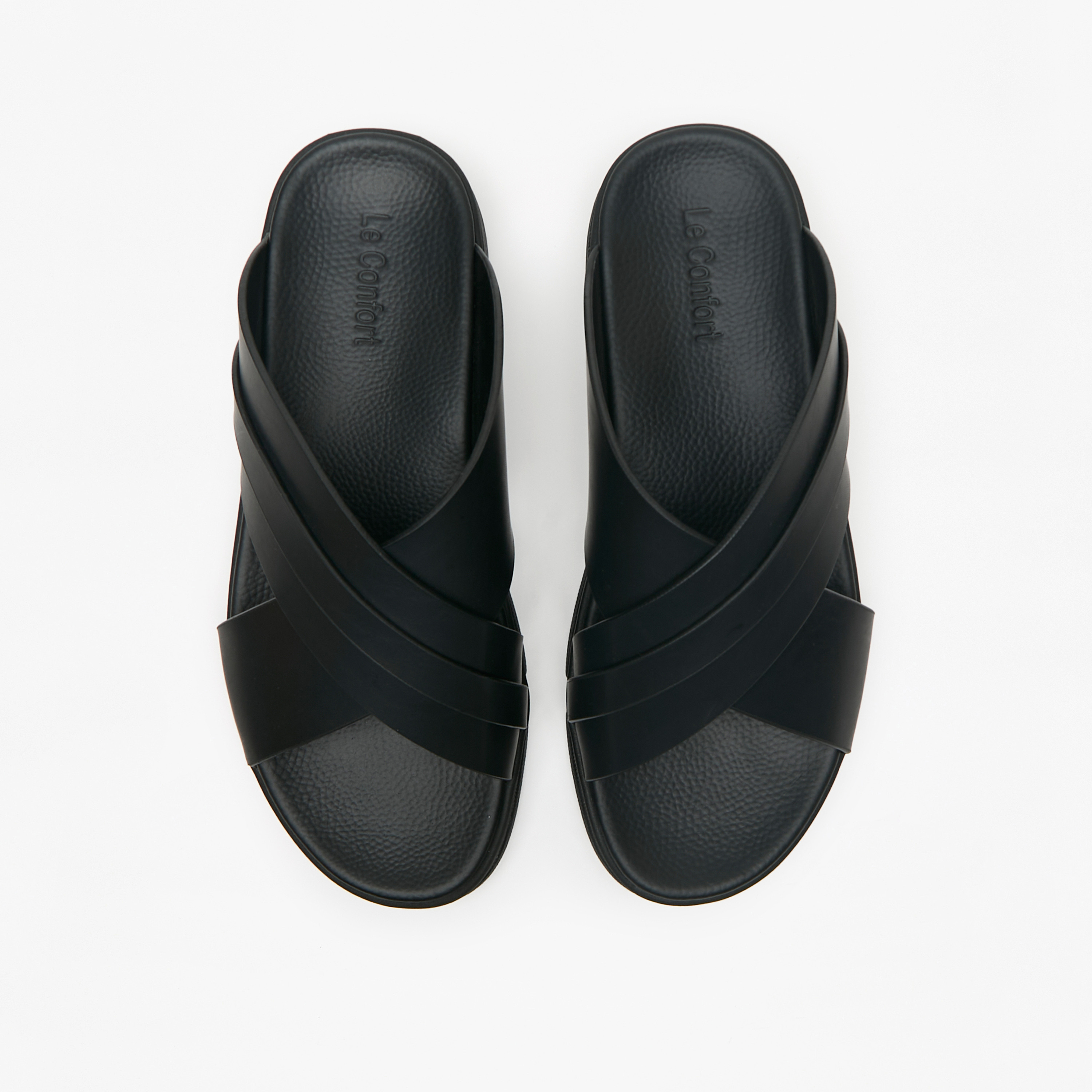 Le Confort Cross Strap Slip-On Sandals-men-shoes-sandals-image-1