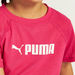PUMA Logo Print Round Neck T-shirt with Raglan Sleeves-T Shirts-thumbnail-2