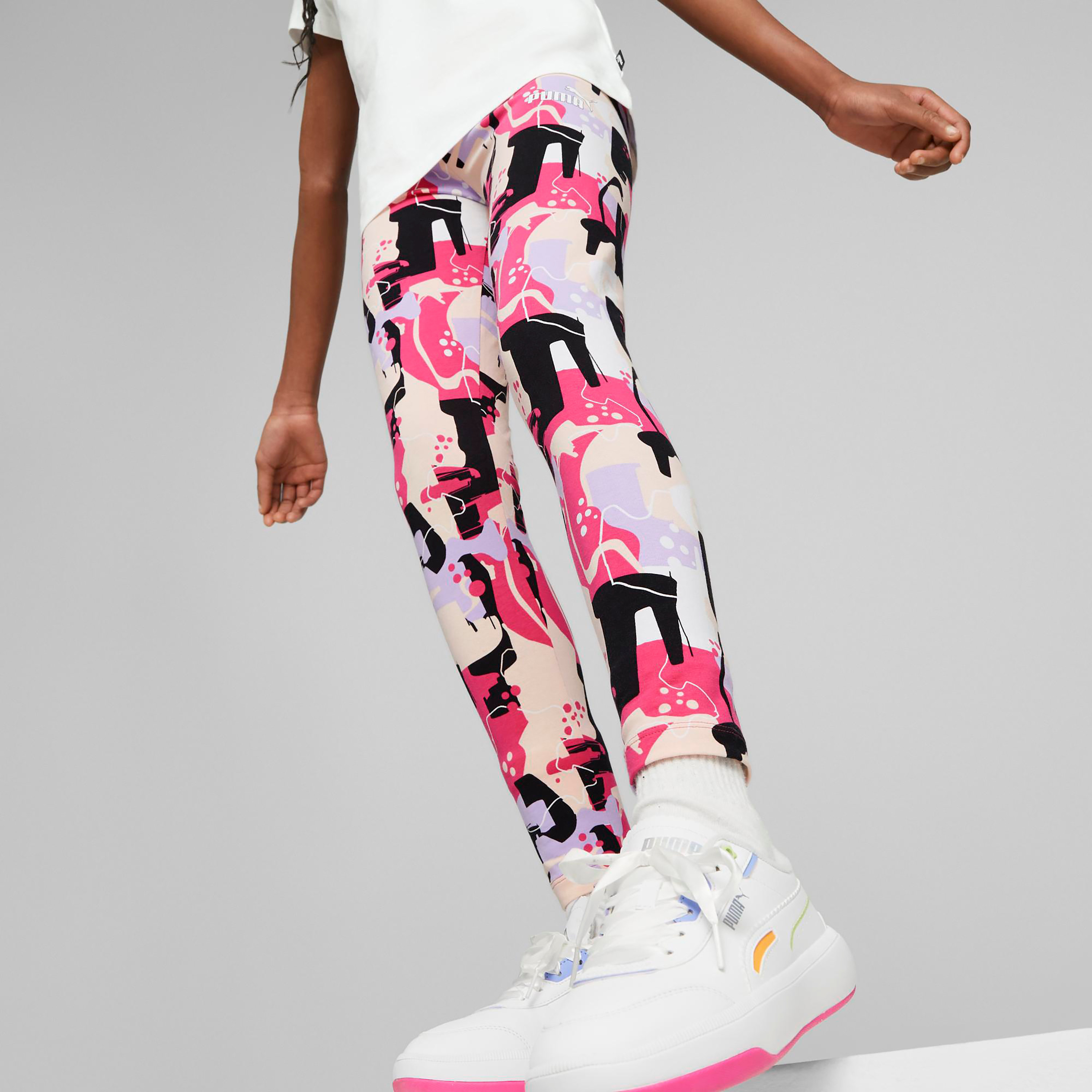بنطلون ضيق من بوما إسنشيال ستريت آرت أوب للأطفال 67351301-girls-clothing-sportswear-bottoms-image-6