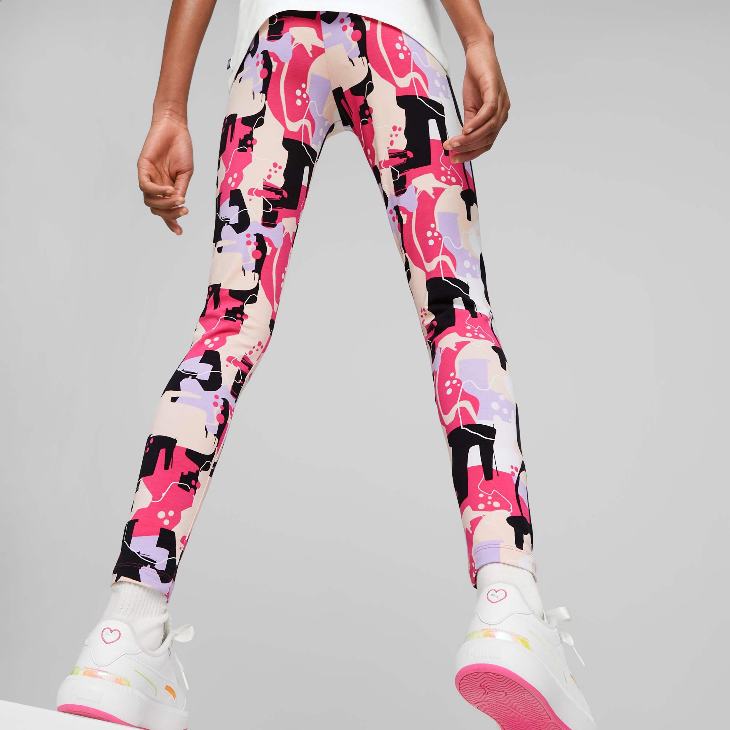 بنطلون ضيق من بوما إسنشيال ستريت آرت أوب للأطفال 67351301-girls-clothing-sportswear-bottoms-image-9
