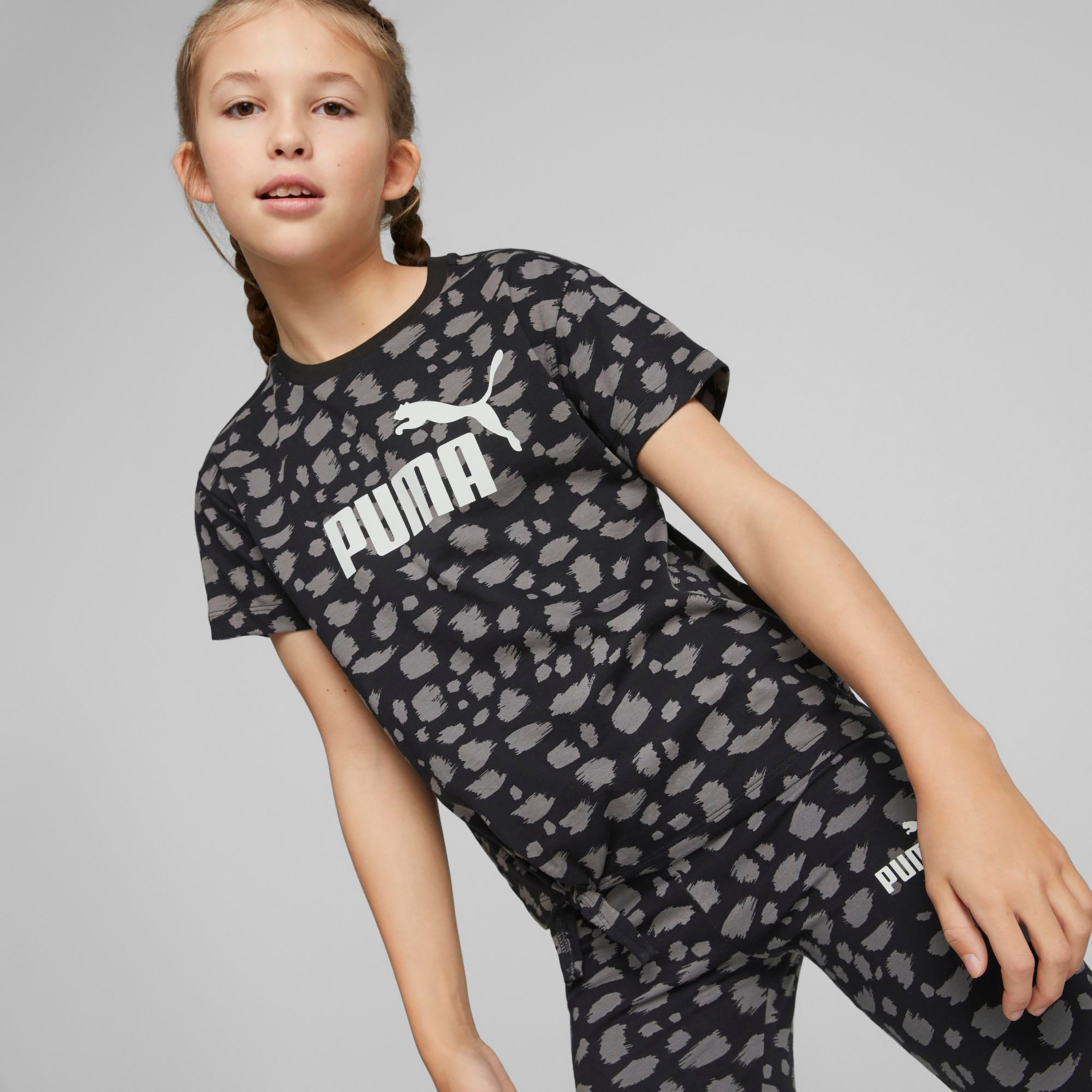 تي شيرت من بوما إيسينشال أنيمال آوب نوتيد للأطفال 67352301-sports-girls-clothing-tops-image-1