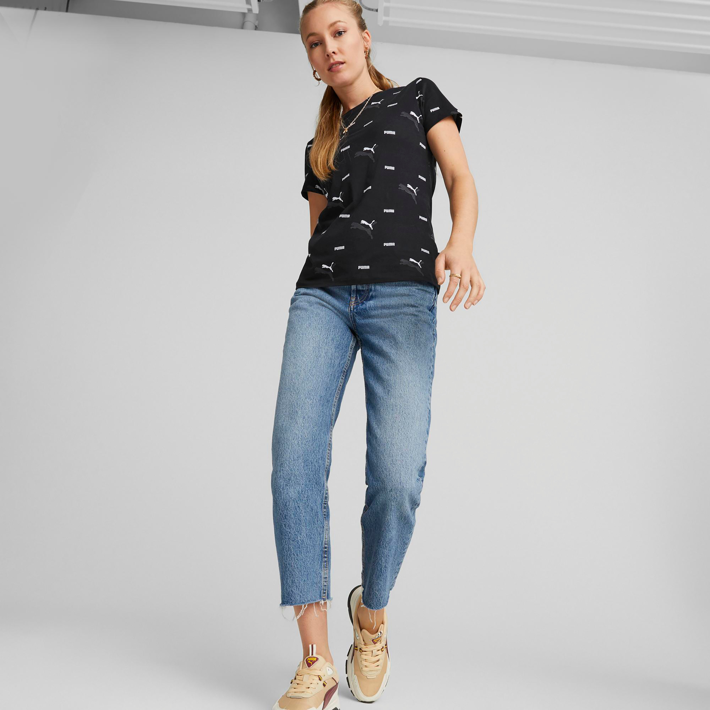 Puma Essential Logo Power Aop Women T-Shirt 67368501-women-clothing-tshirts-image-2