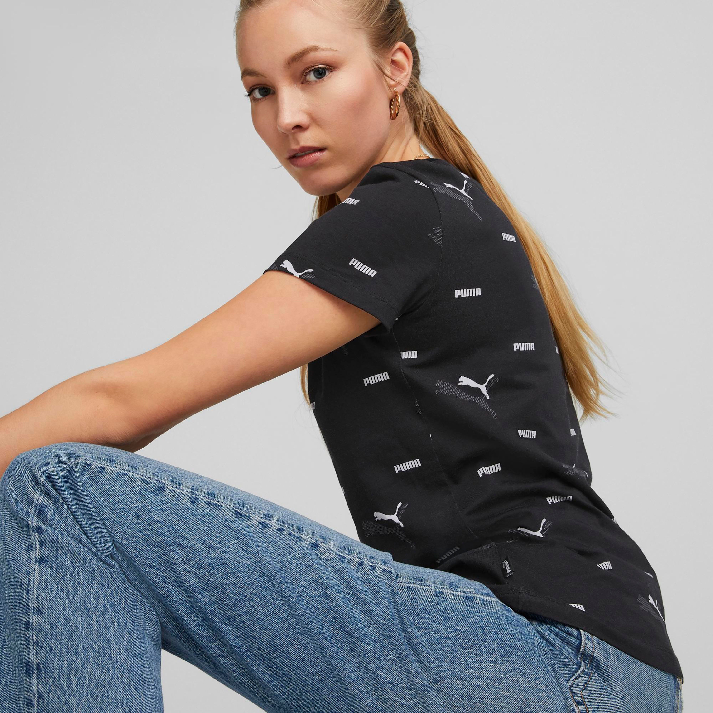 Puma Essential Logo Power Aop Women T-Shirt 67368501-women-clothing-tshirts-image-3