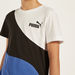 PUMA Colourblock Round Neck T-shirt with Short Sleeves-T Shirts-thumbnailMobile-2