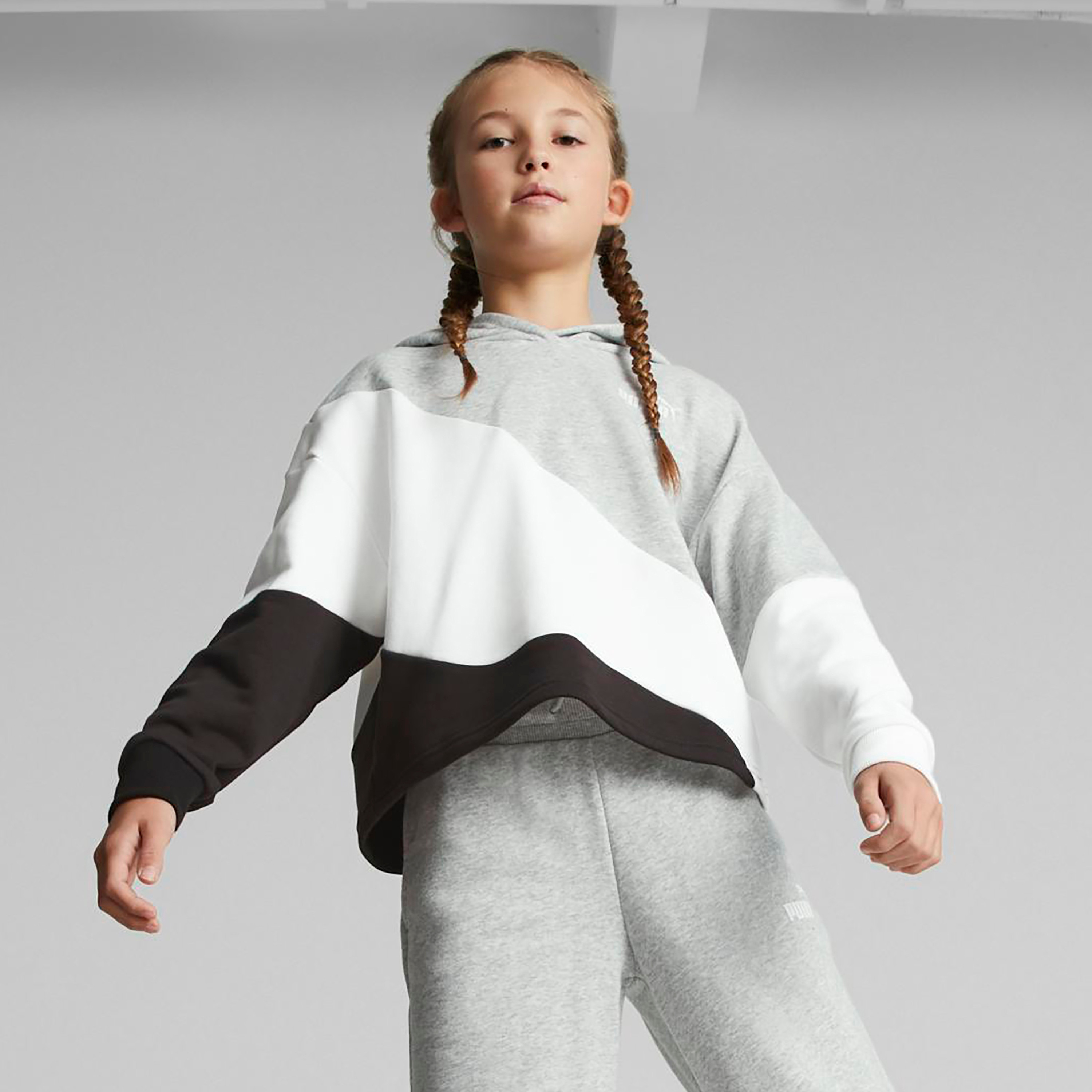 بنطال من بوما باور كات بخصر مرتفع للأطفال 67426604-girls-clothing-sportswear-bottoms-image-1