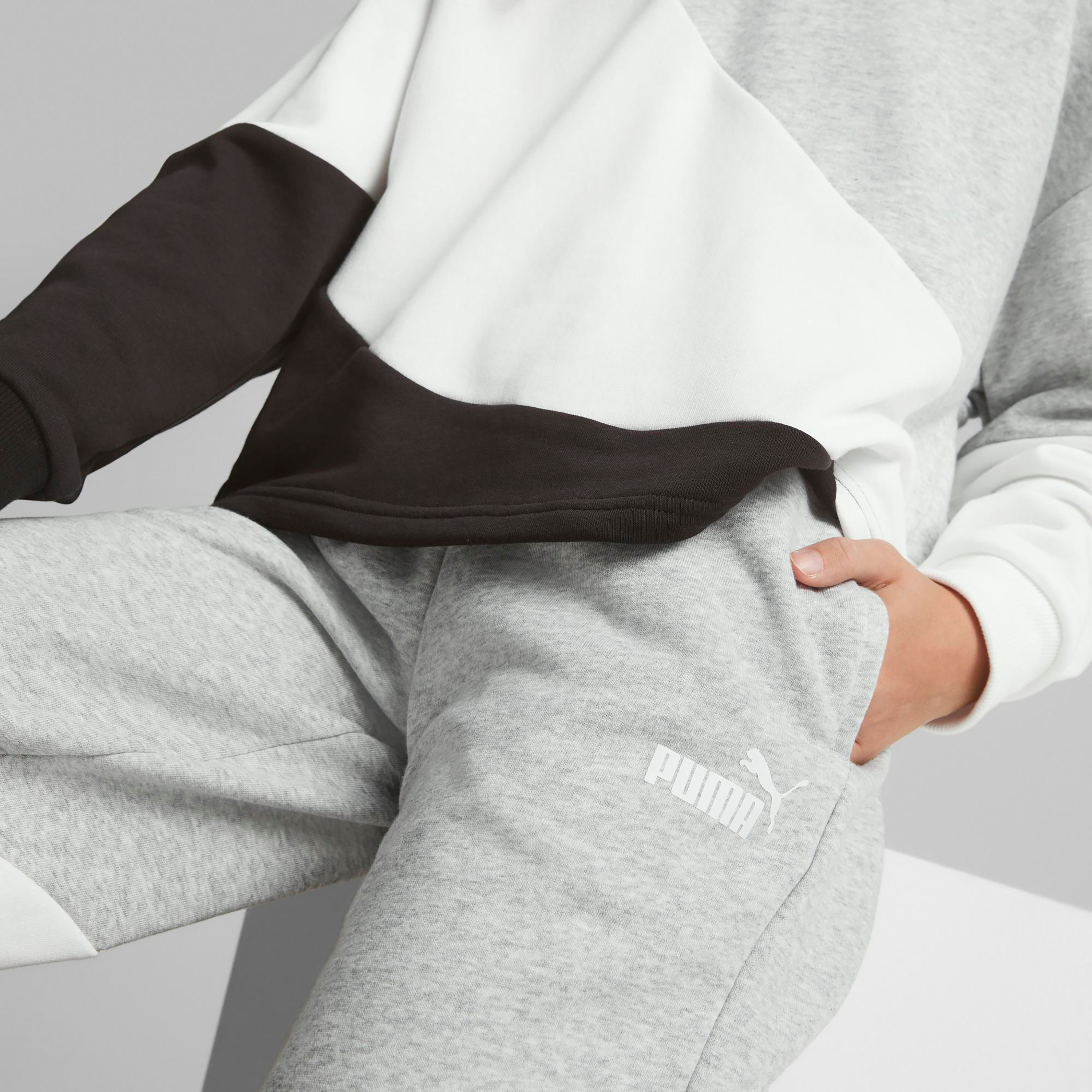 بنطال من بوما باور كات بخصر مرتفع للأطفال 67426604-girls-clothing-sportswear-bottoms-image-3