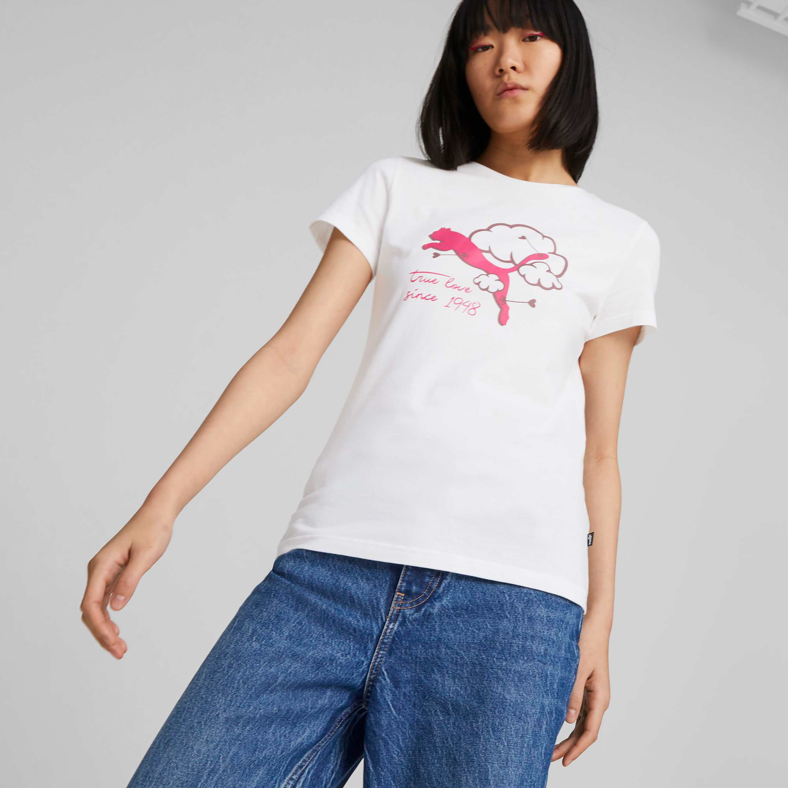 تي شيرت من بوما جرافيكس فالنتين للنساء 67445201-sports-women-clothing-tshirtsandvests-image-6