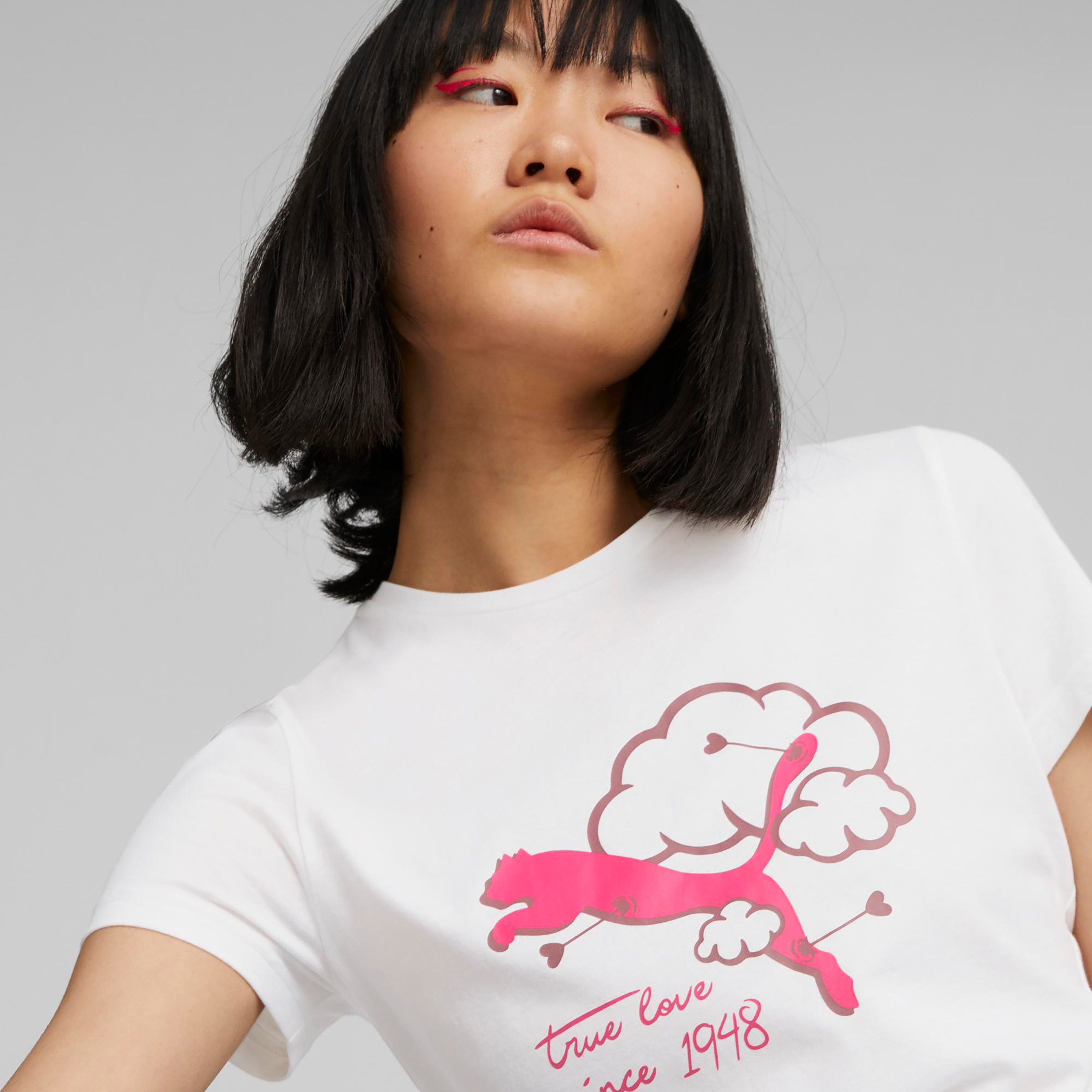 تي شيرت من بوما جرافيكس فالنتين للنساء 67445201-sports-women-clothing-tshirtsandvests-image-8