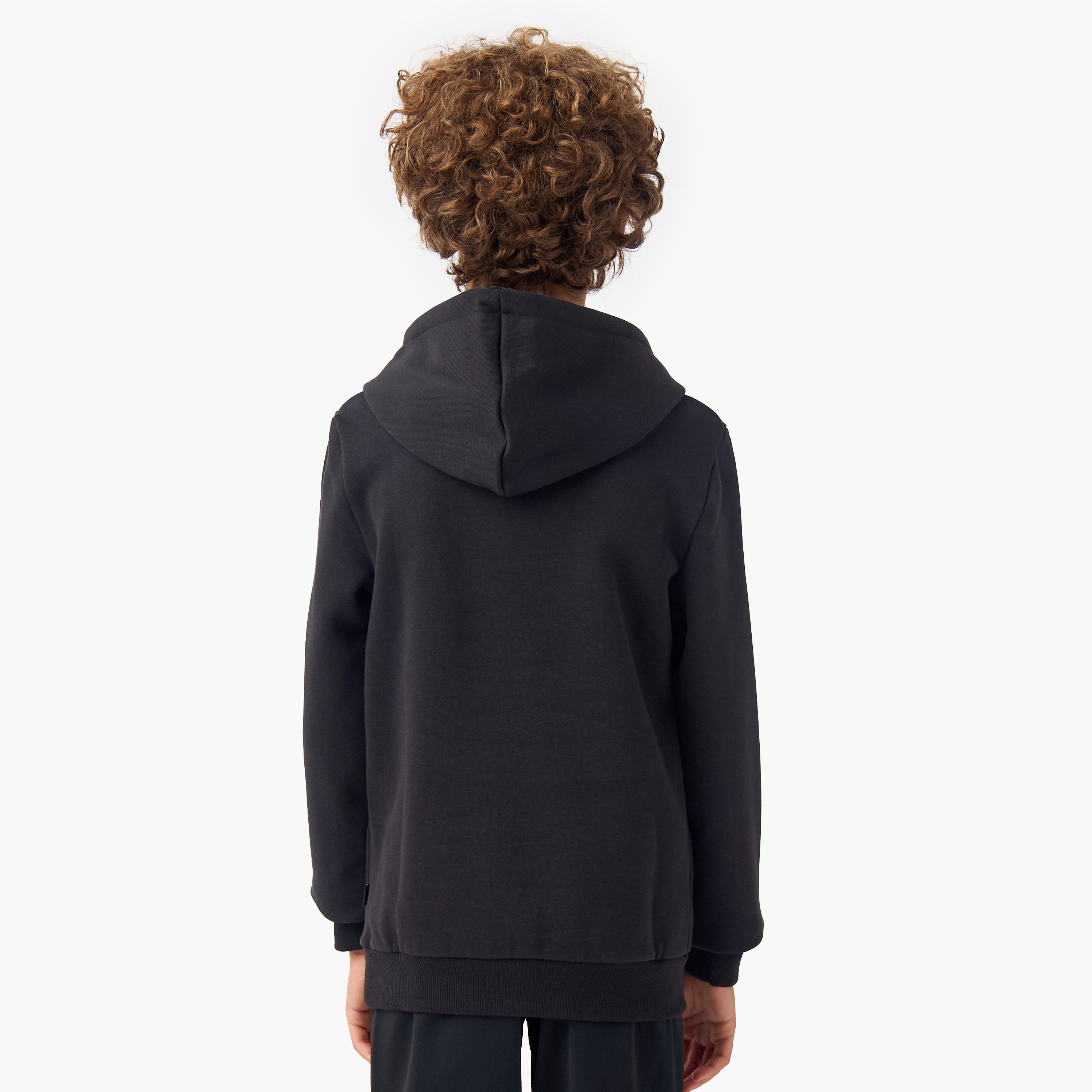 Puma Logo Print Hoodie with Hood and Long Sleeves-sports-boys-clothing-tops-image-3