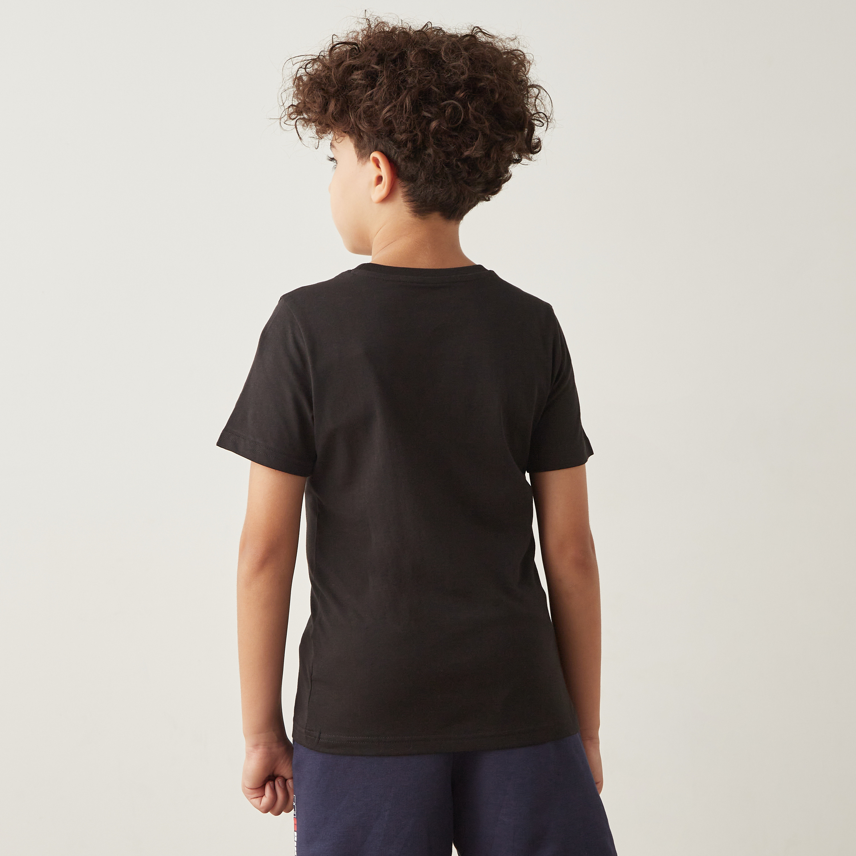 PUMA Logo Print Round Neck T-shirt with Short Sleeves-sports-boys-clothing-tops-image-3