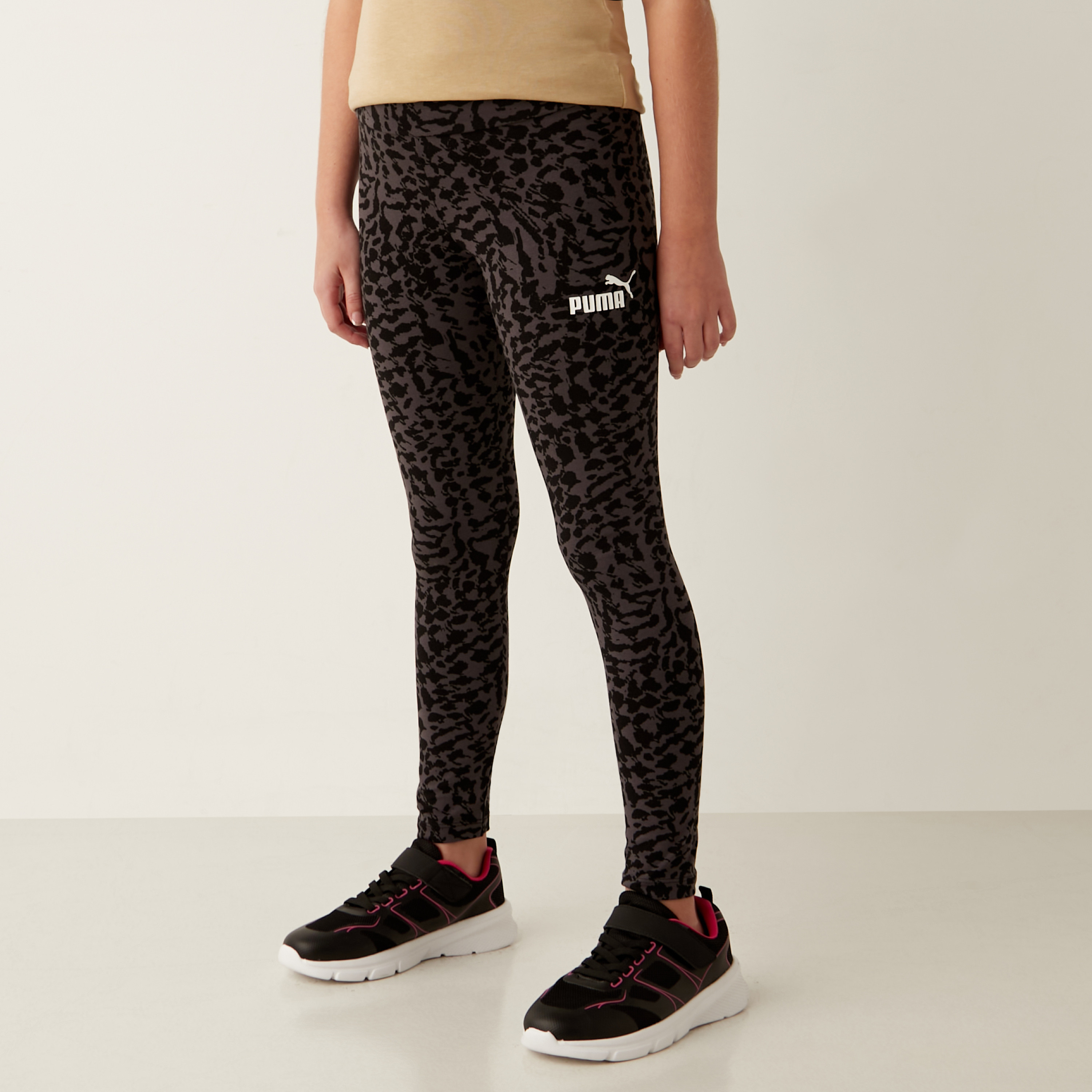 Buy PUMA All Over Animal Print Leggings with Elasticised Waistband Online Babyshop UAE