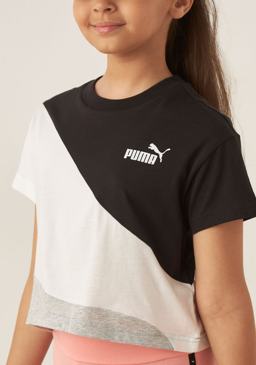 PUMA Cut and Sew T-shirt with Crew Neck and Short Sleeves-Tops-image-3