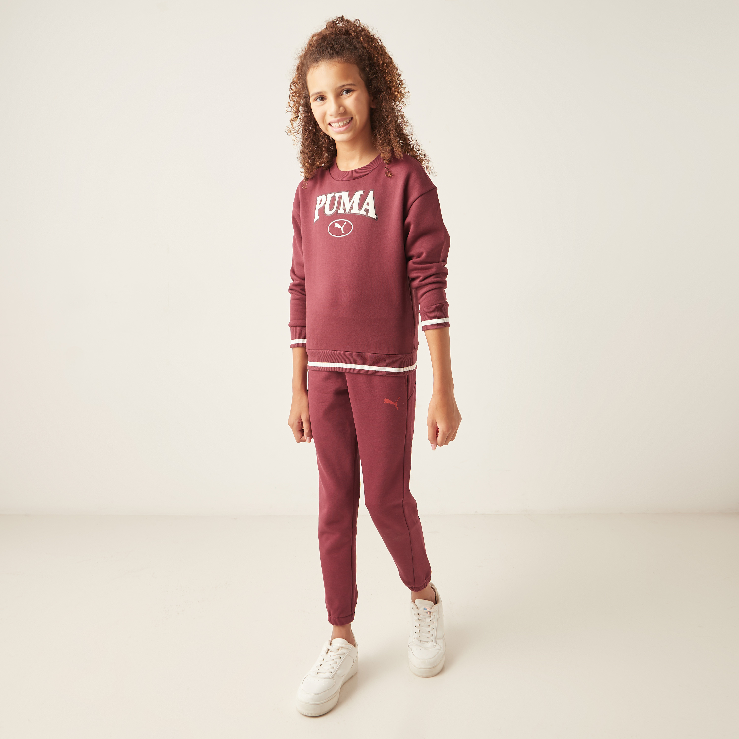 PUMA Logo Print Sweatshirt with Long Sleeves-girls-clothing-sweatshirts-image-2