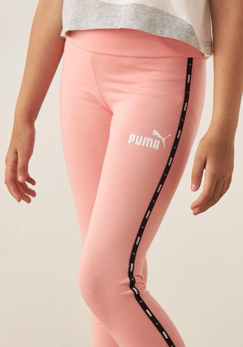 PUMA Tape Detail Leggings with Elasticised Waistband-Bottoms-image-3