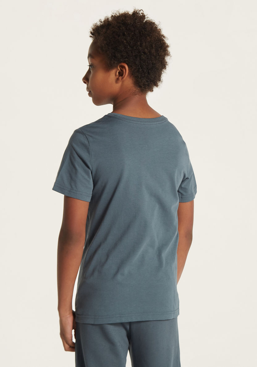 PUMA Logo Print T-shirt with Round Neck-T Shirts-image-3