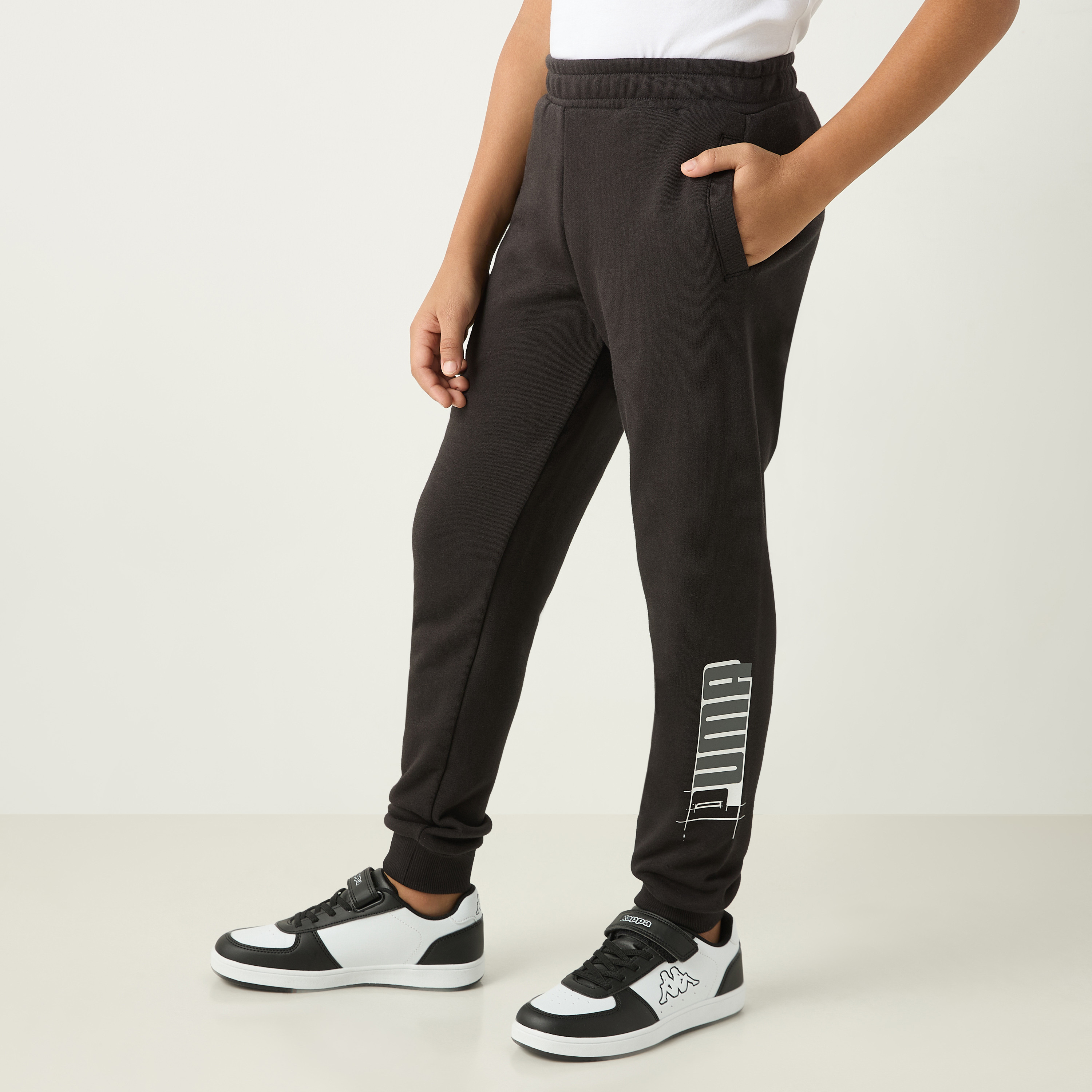 Puma dark grey joggers sale