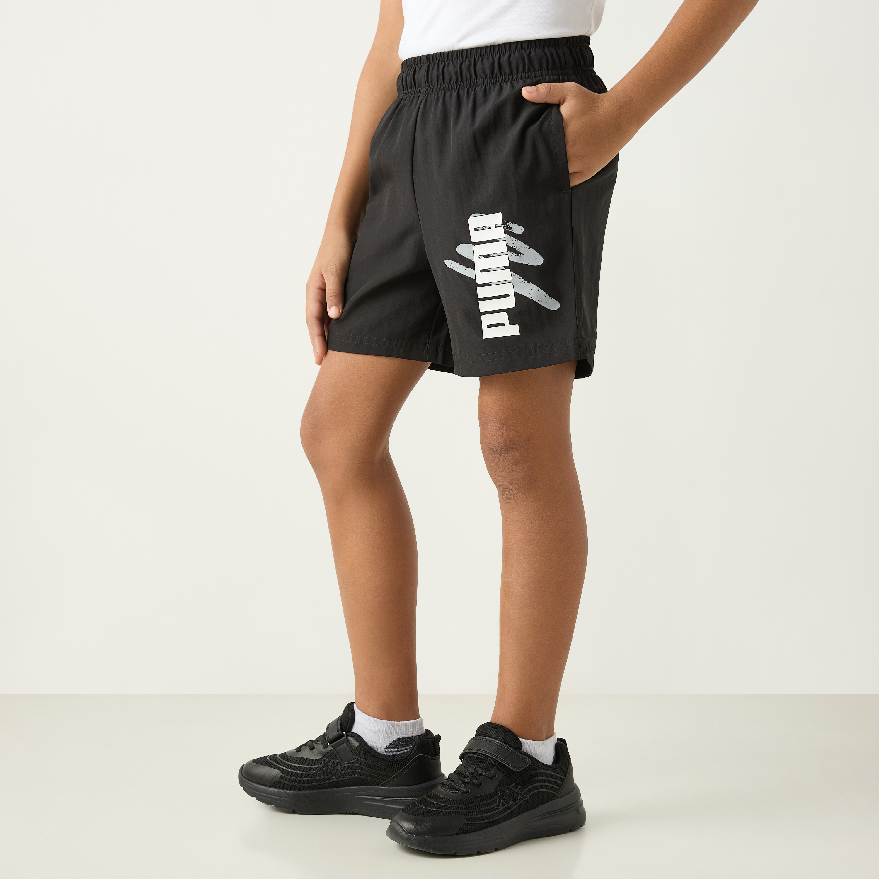 شورت بطبعات شعار وخصر مطاطي من بوما-sports-boys-clothing-bottoms-image-1