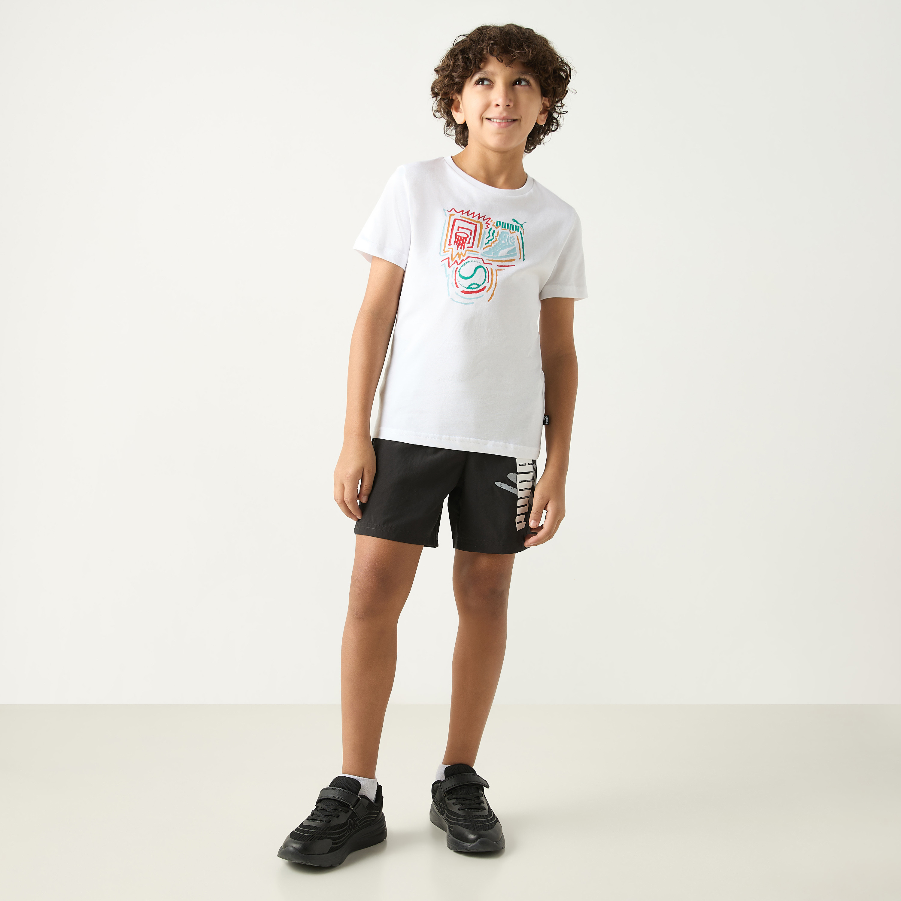 شورت بطبعات شعار وخصر مطاطي من بوما-sports-boys-clothing-bottoms-image-2