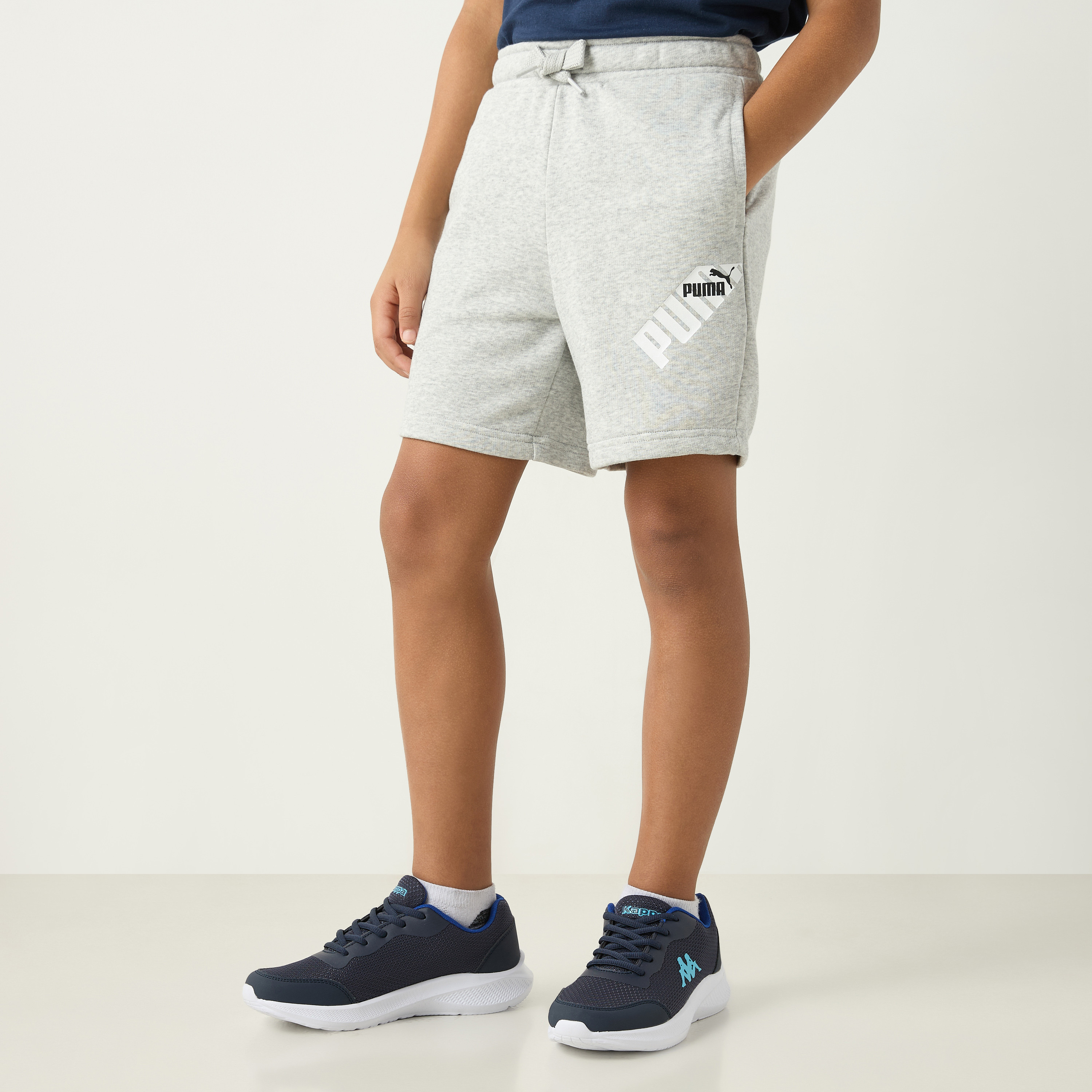 Buy PUMA Logo Print Shorts with Drawstring Closure Online Babyshop KSA