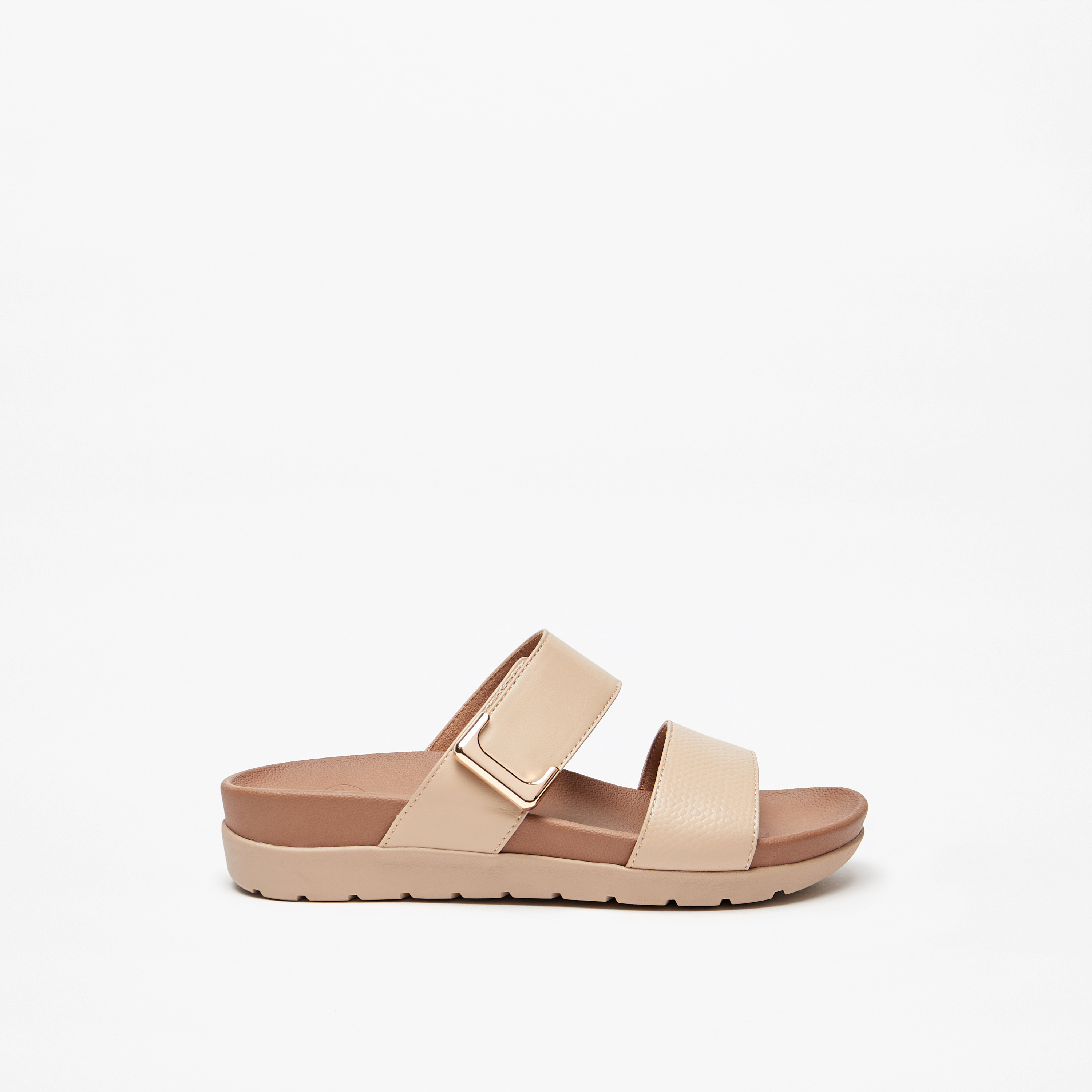 Le Confort Textured Slip-On Sandals-women-shoes-flats-sandals-image-2