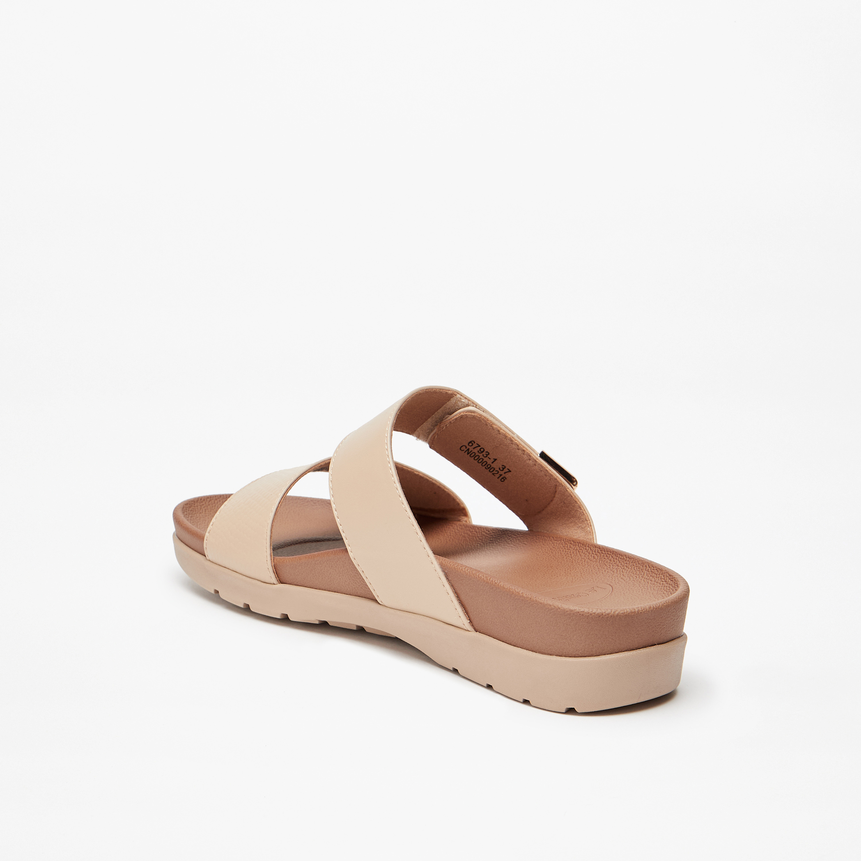 Le Confort Textured Slip-On Sandals-women-shoes-flats-sandals-image-3