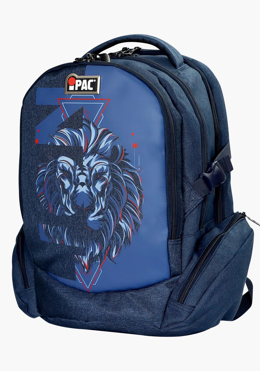 Simba iPac Print Backpack with Adjustable Straps - 18 inches-Backpacks-image-2