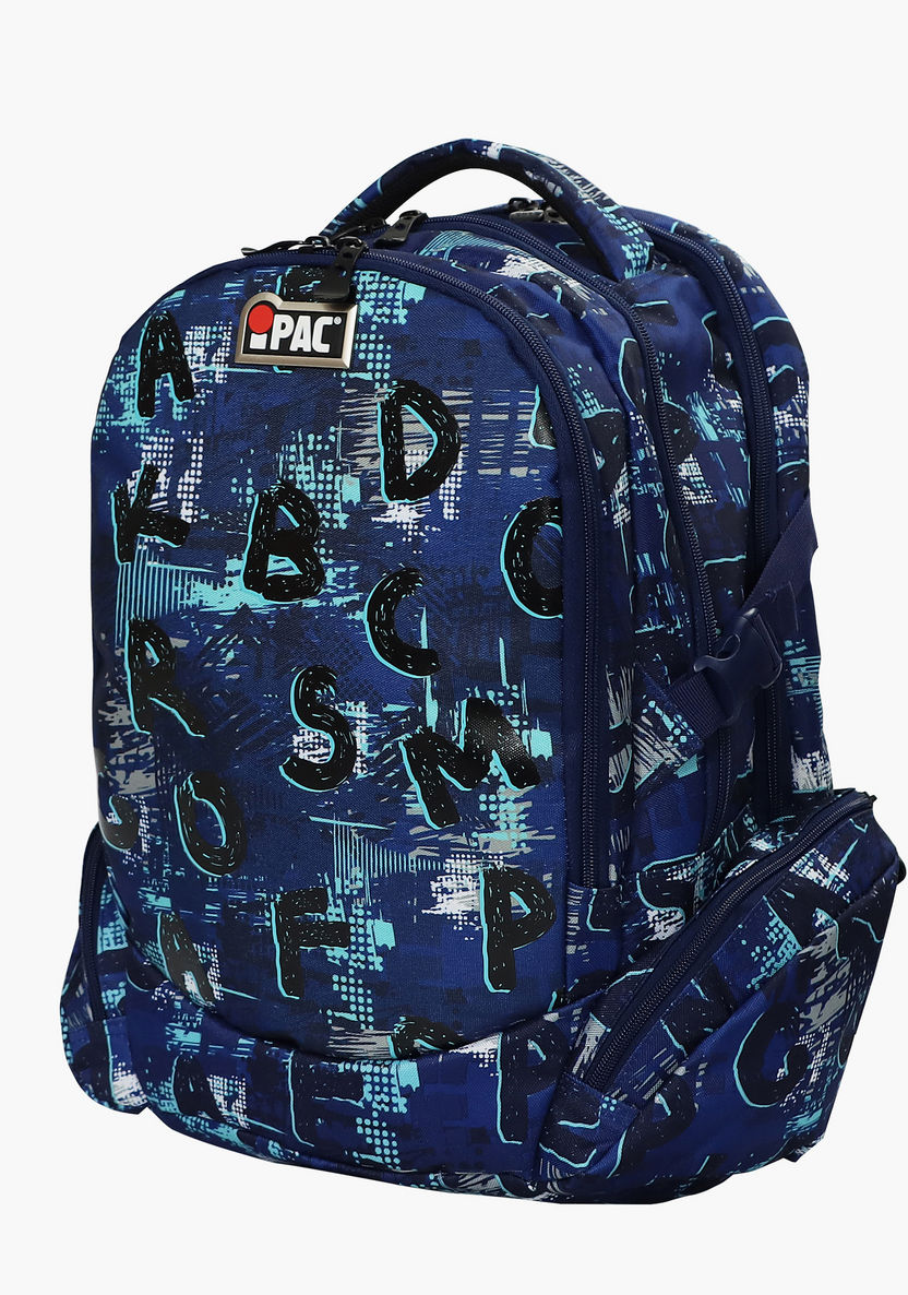 Simba iPac Printed Backpack with Adjustable Straps and Zip Closure-Backpacks-image-2
