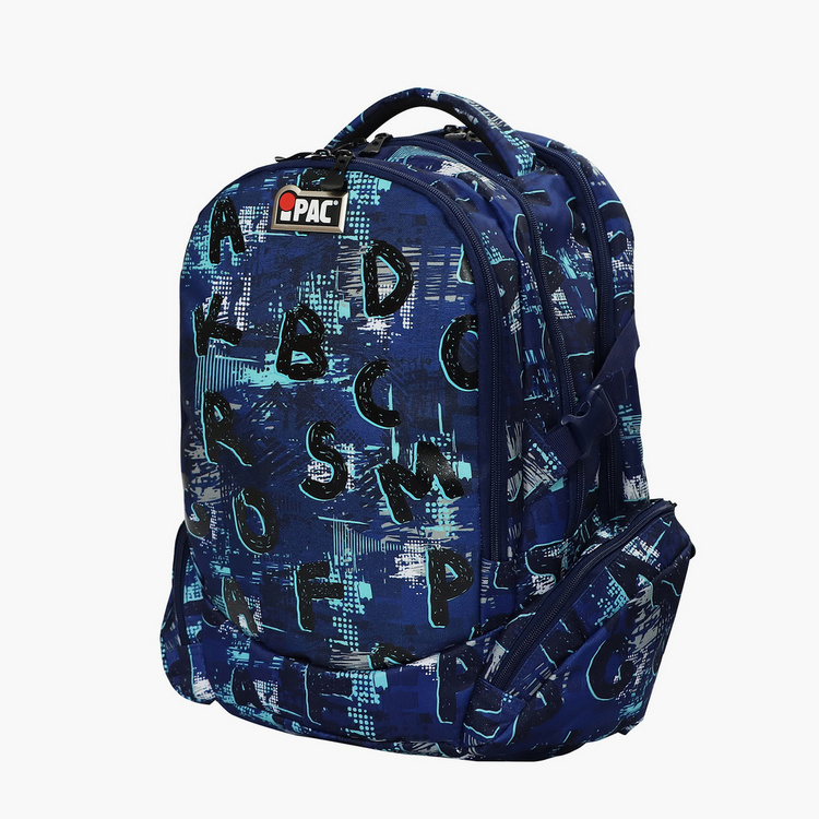 Simba iPac Printed Backpack with Adjustable Straps and Zip Closure