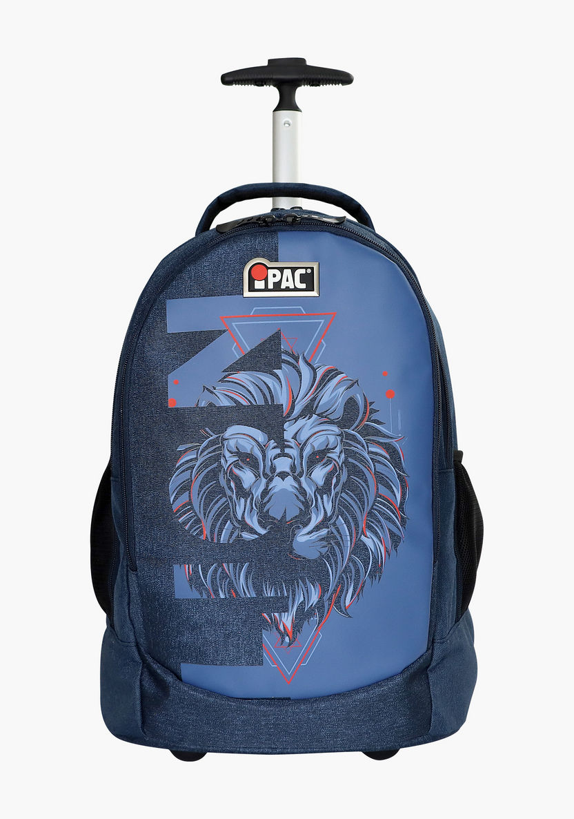 iPac Lion Print Trolley Backpack with Retractable Handle-Trolleys-image-0