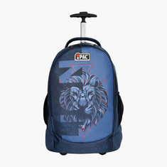 iPac Lion Print Trolley Backpack with Retractable Handle