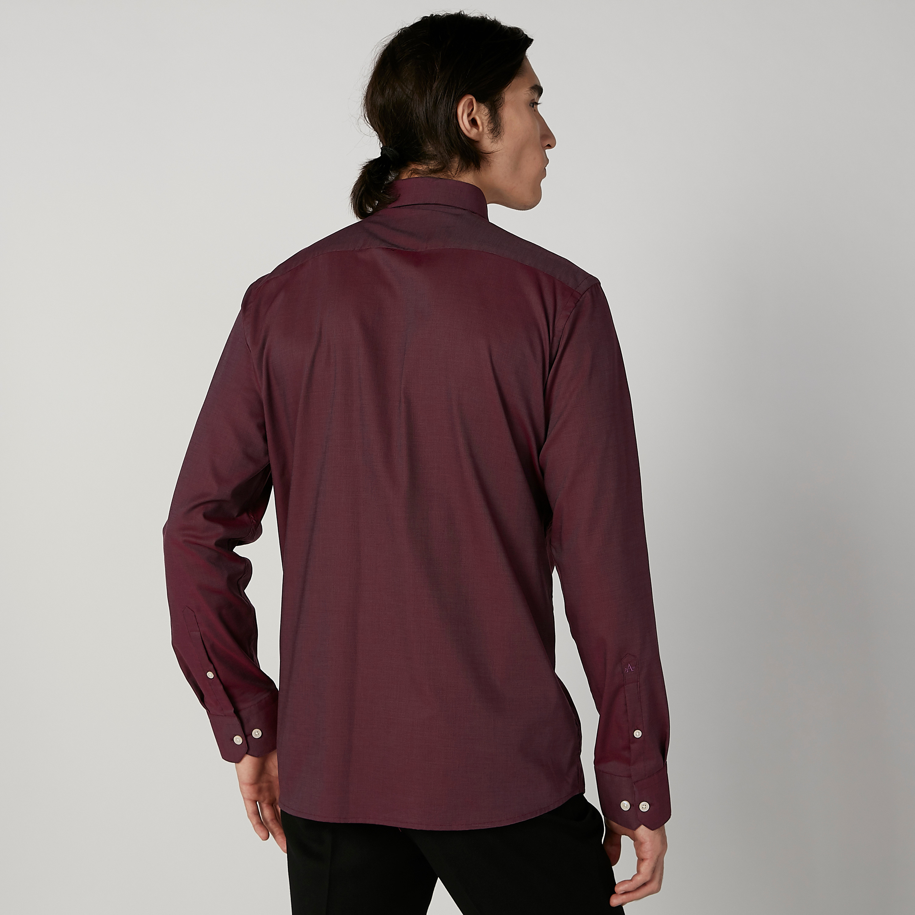 قميص سليم سادة بأكمام طويلة وجيب على الصدر من آرو-men-clothing-shirts-image-2