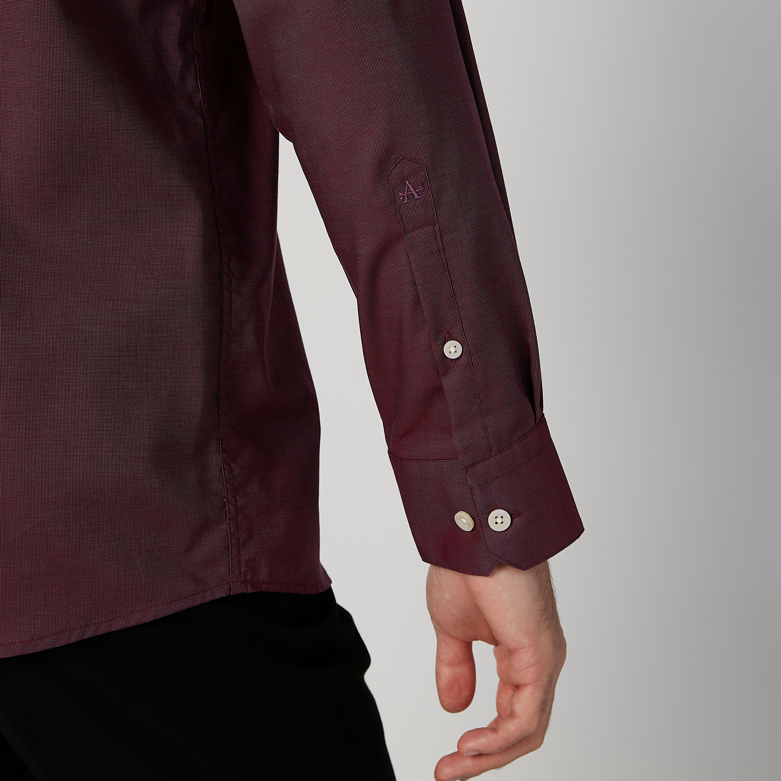 قميص سليم سادة بأكمام طويلة وجيب على الصدر من آرو-men-clothing-shirts-image-4
