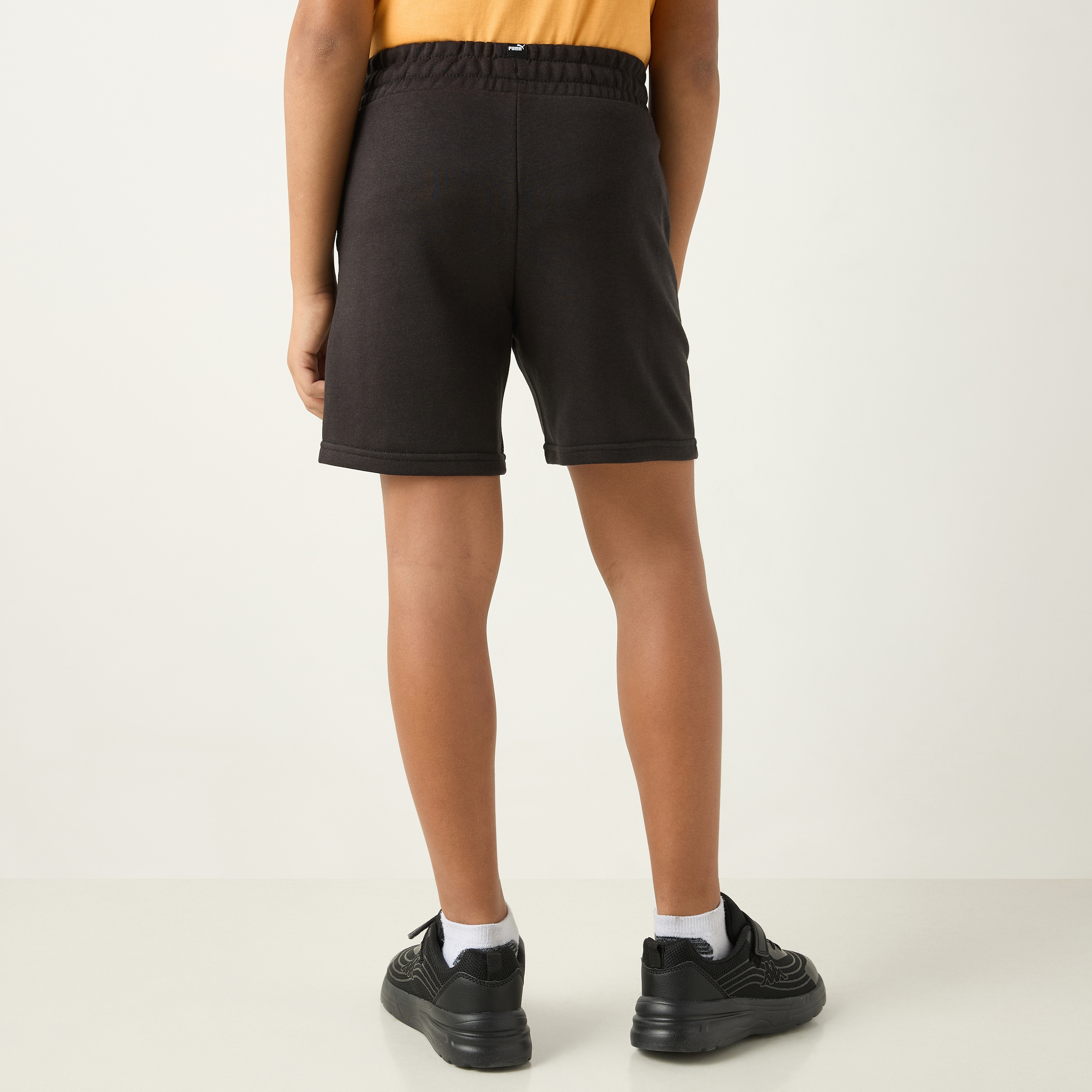 PUMA Logo Print Shorts with Elasticated Waist-sports-boys-clothing-bottoms-image-3