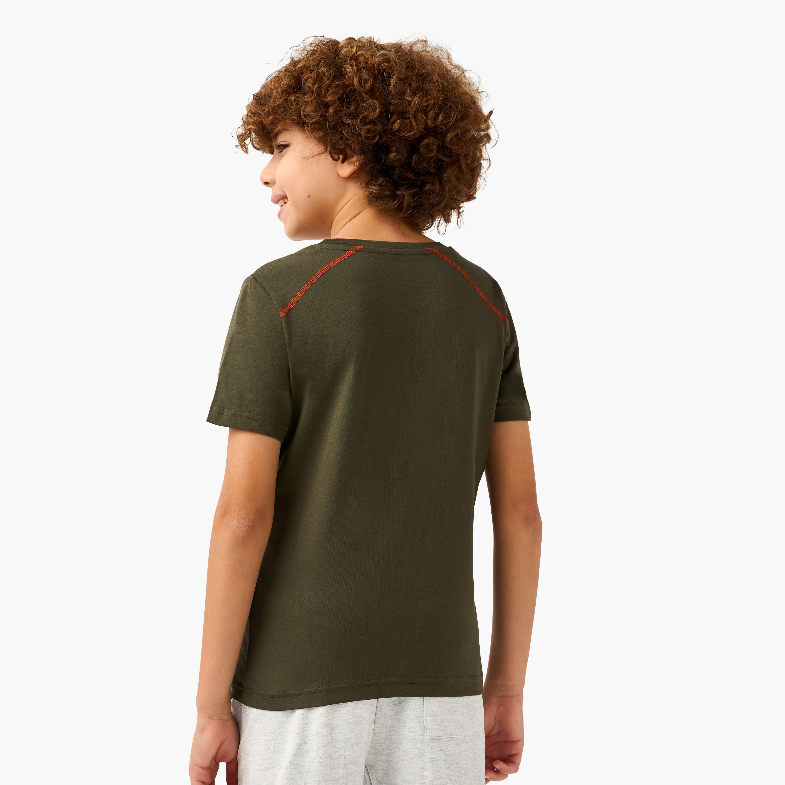 PUMA Logo Print T-shirt with Short Sleeves-boys-clothing-sportswear-tops-image-3