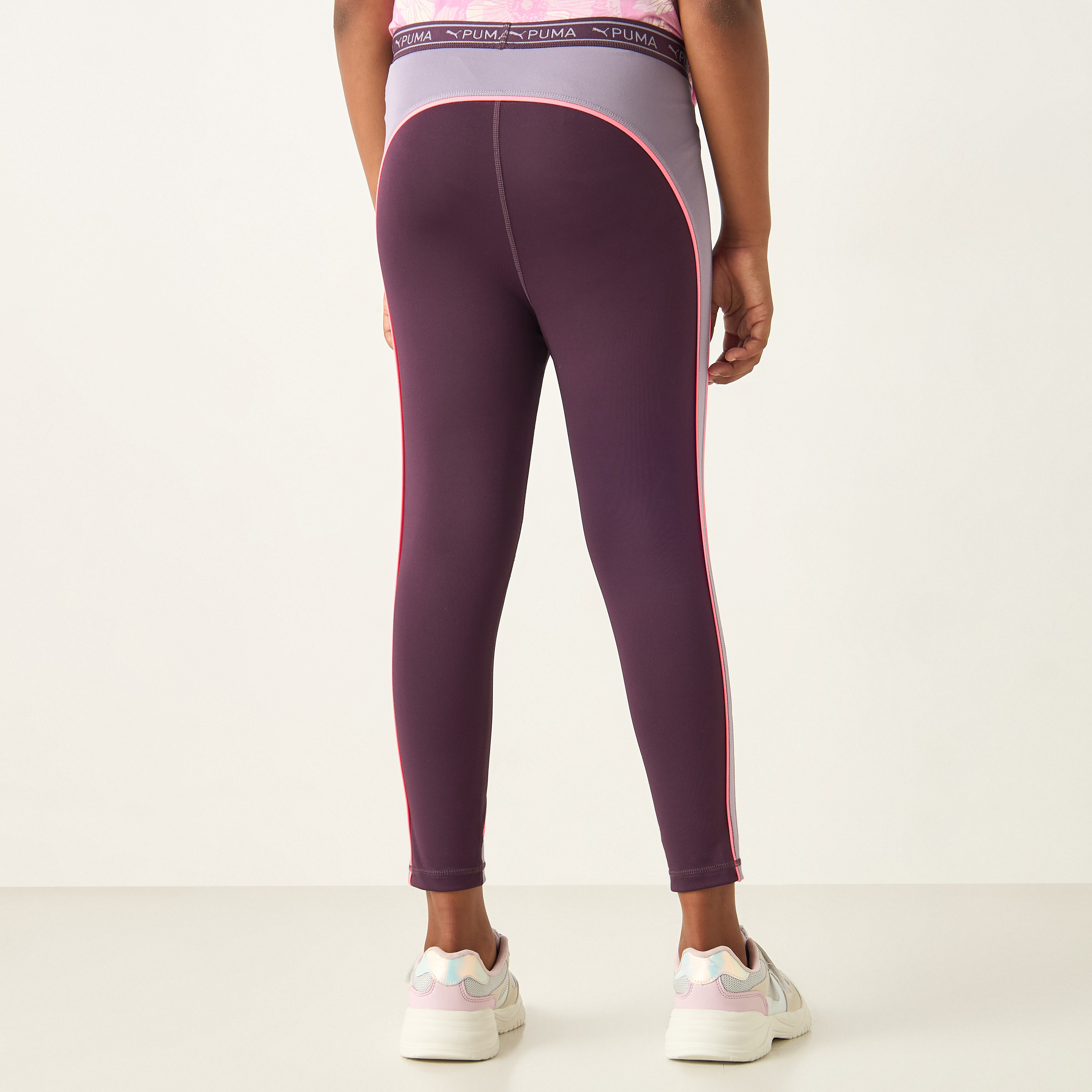 PUMA Panelled Leggings with Elasticated Waistband-girls-clothing-sportswear-bottoms-image-3